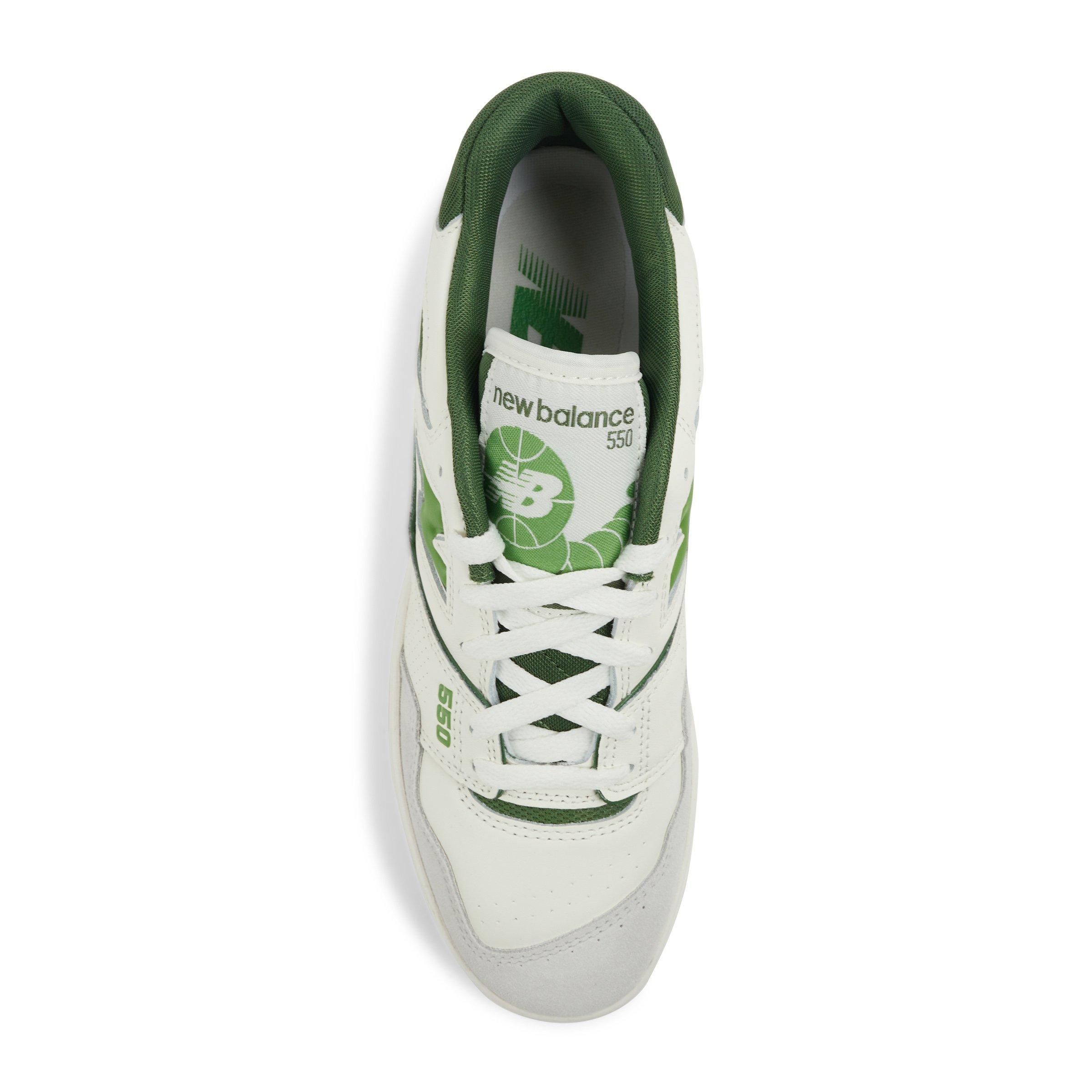 White and Green 550 Sneakers (3248653) | New Balance