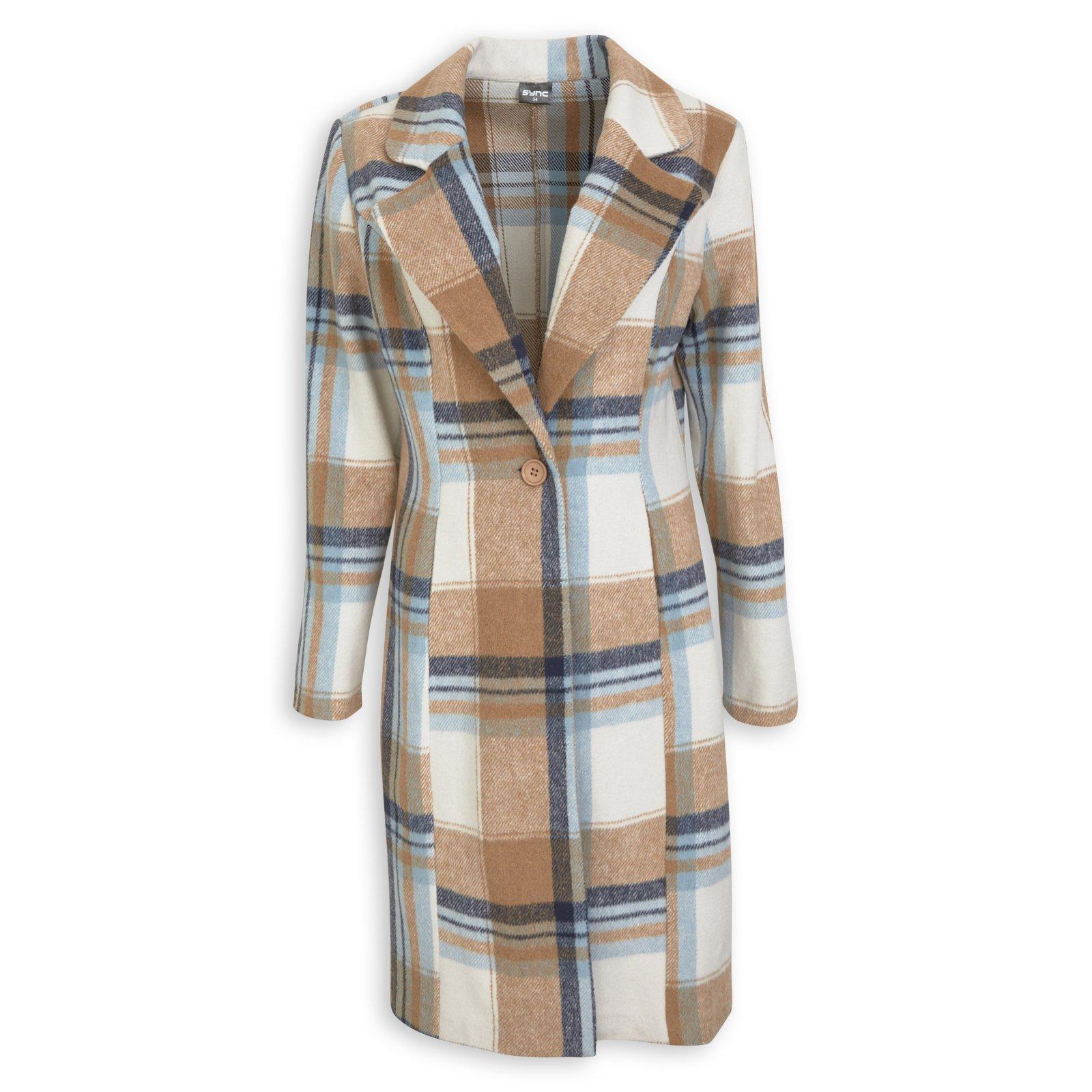 NONNATIVE MELTON　BUFFALO CHECK COAT Blue Check Melton Coat (3249070) | Identity X Sync
