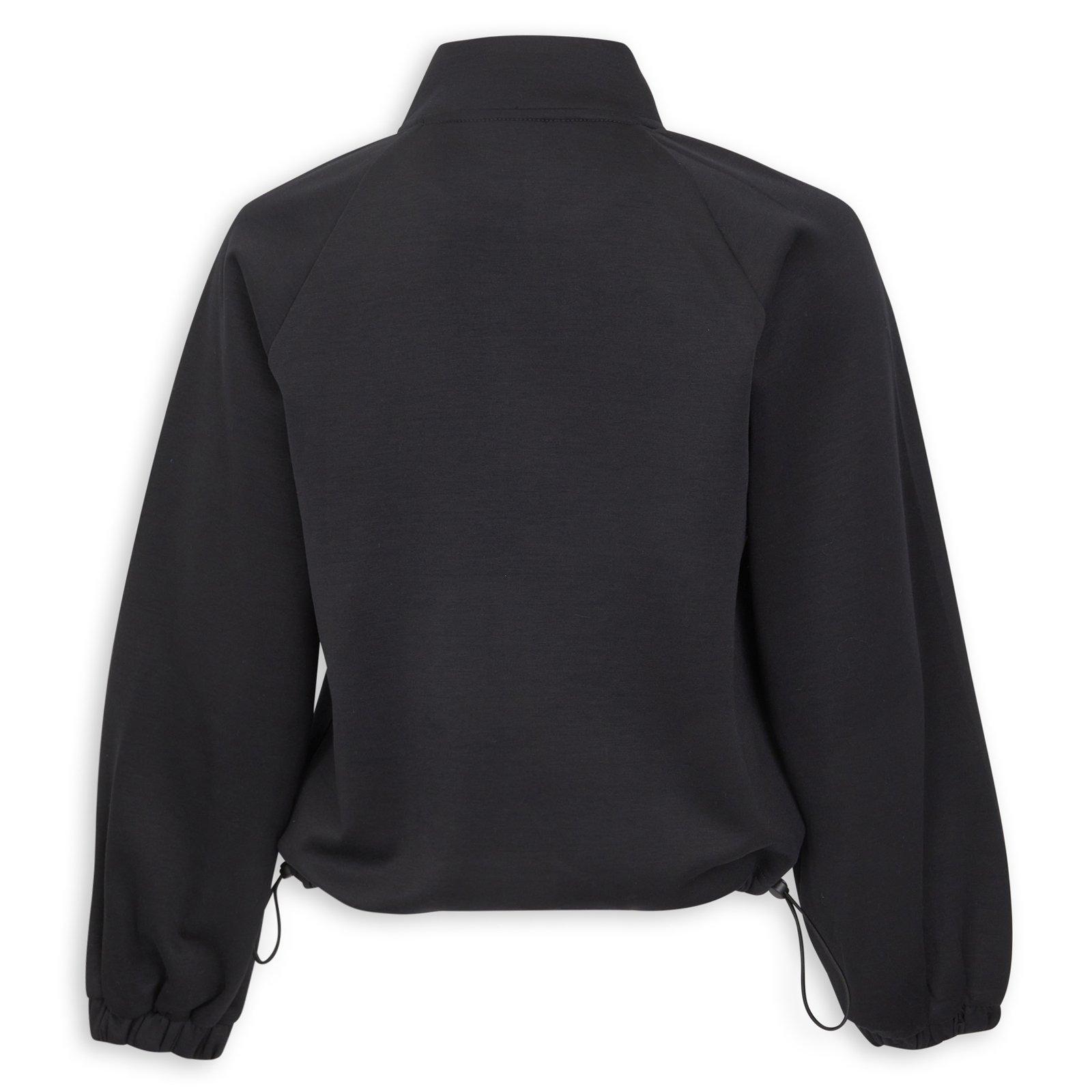 Black Zip-Up Sports Sweatshirt (3249178) | Identity
