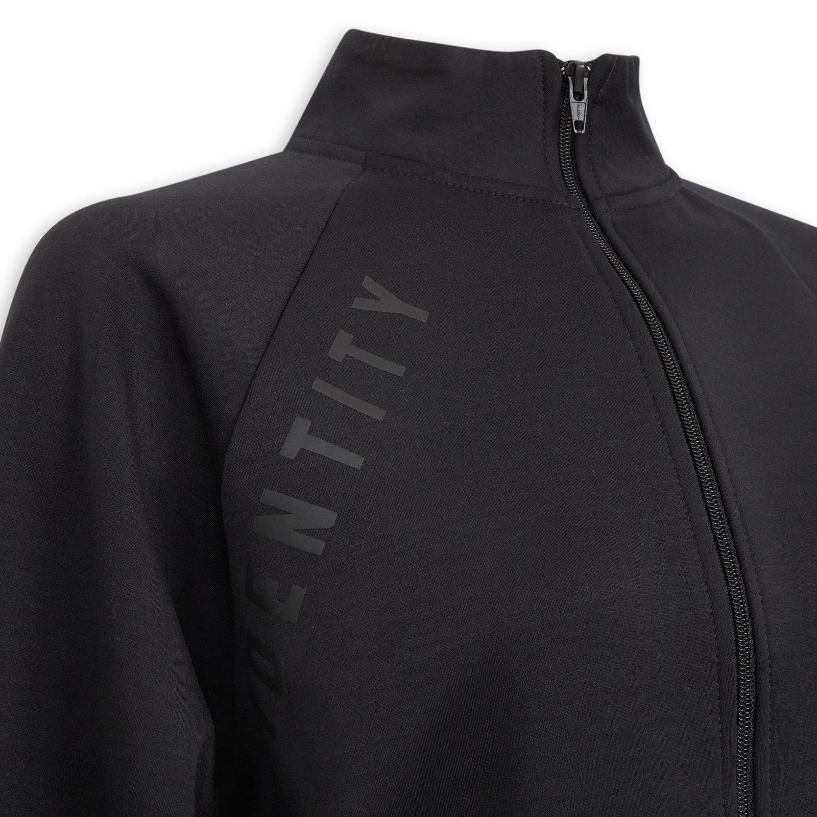 Black Zip-Up Sports Sweatshirt (3249178) | Identity