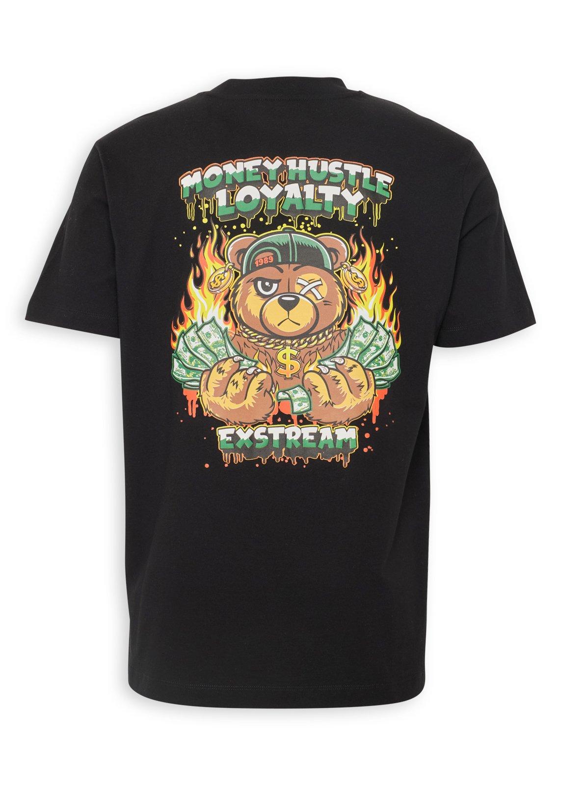 Black Back and Front Print T-shirt (3249408) | Exstream