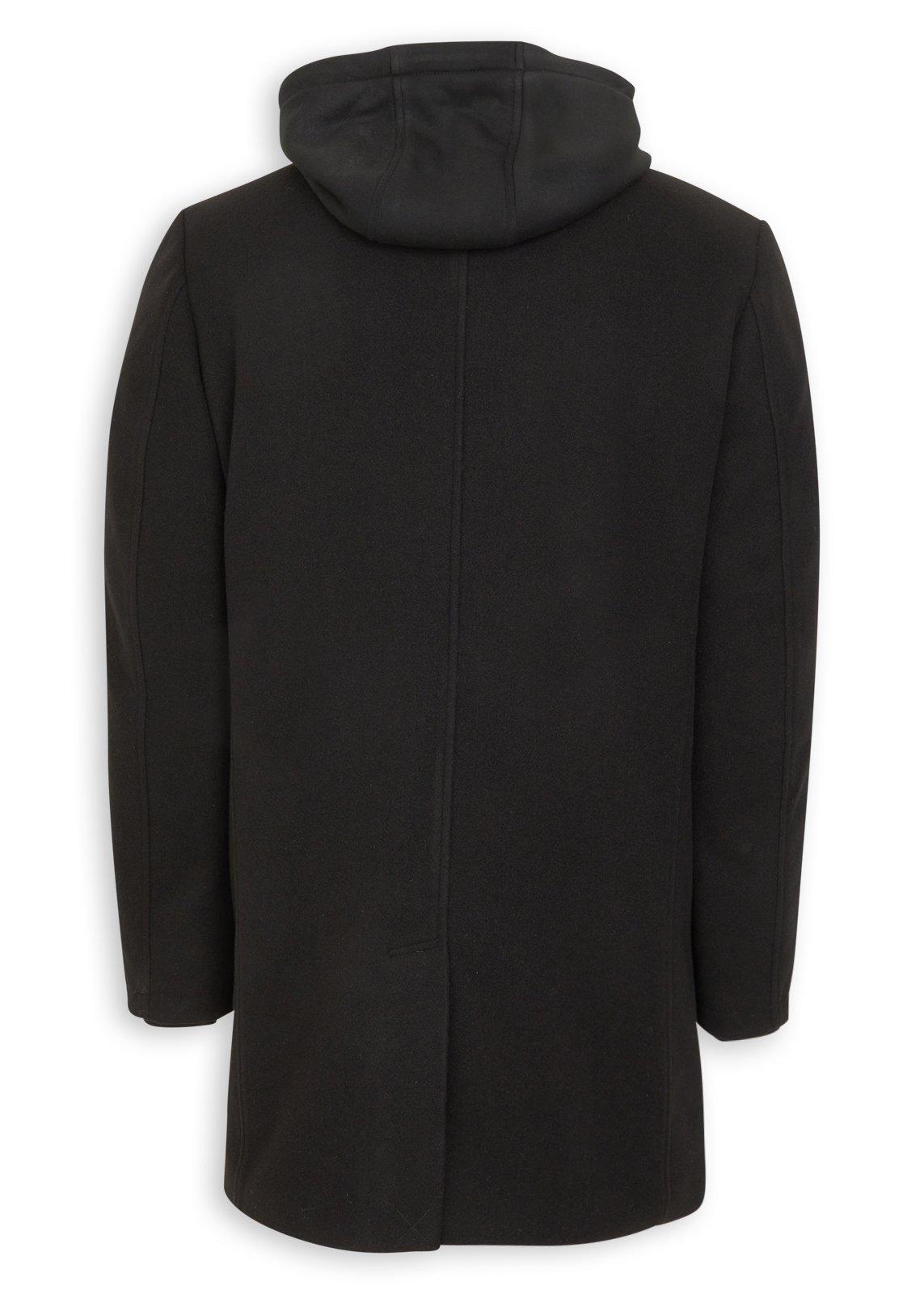 Black Melton Coat (3249839) | Moskow