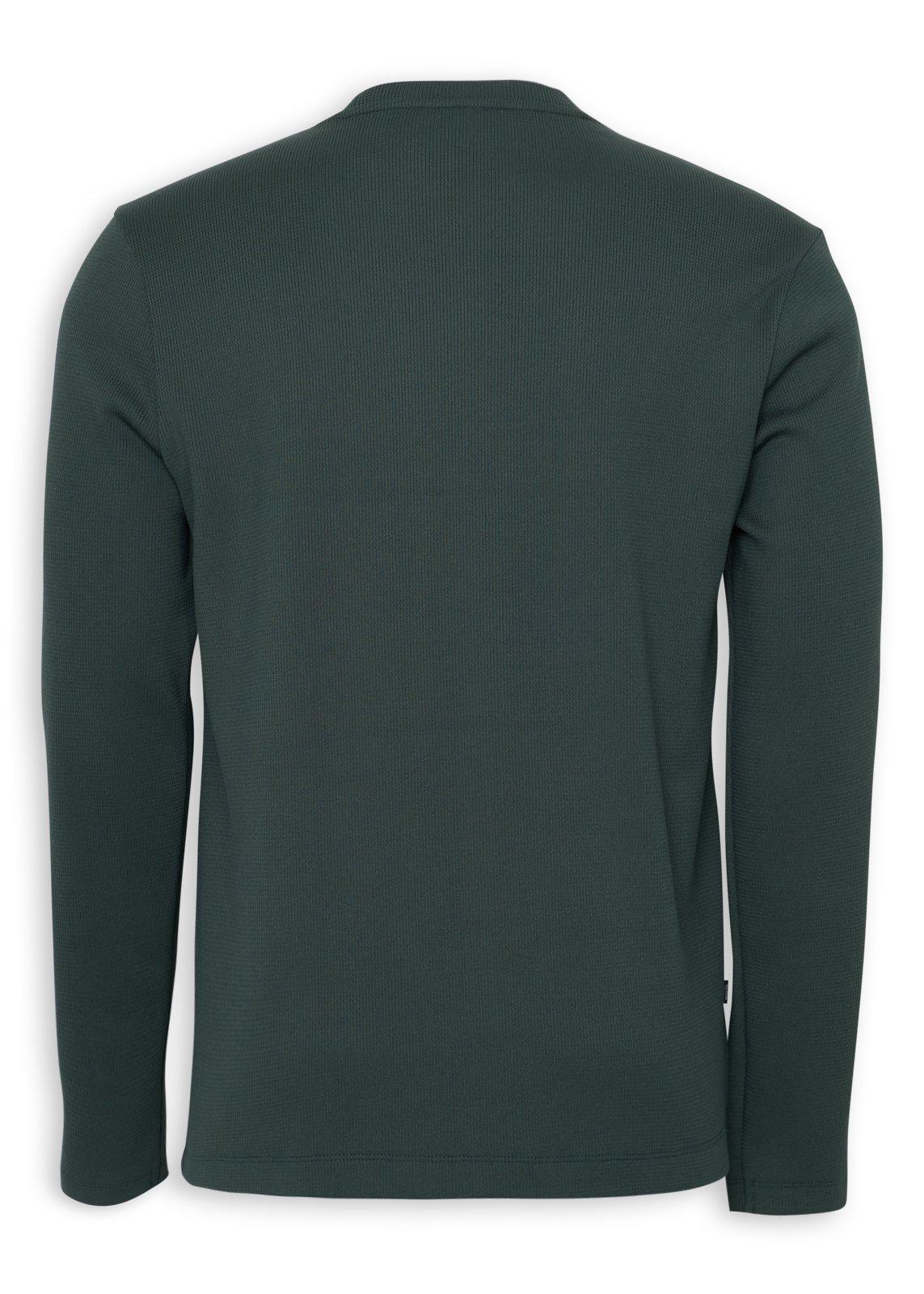 Green Textured Long Sleeve T-shirt (3250095) | Daniel Hechter