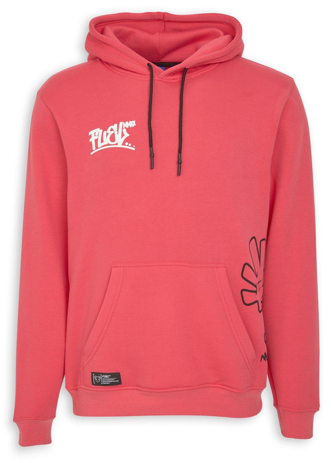 Pink Back and Front Print Hoodie (3250152) | Fuel