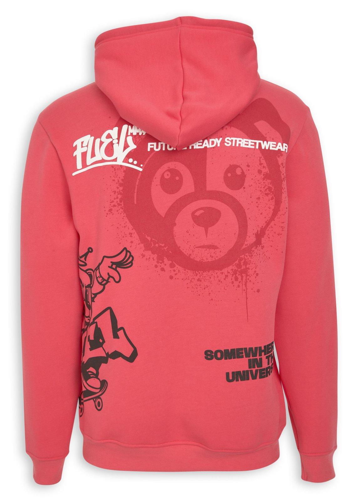 Pink Back and Front Print Hoodie (3250152) | Fuel