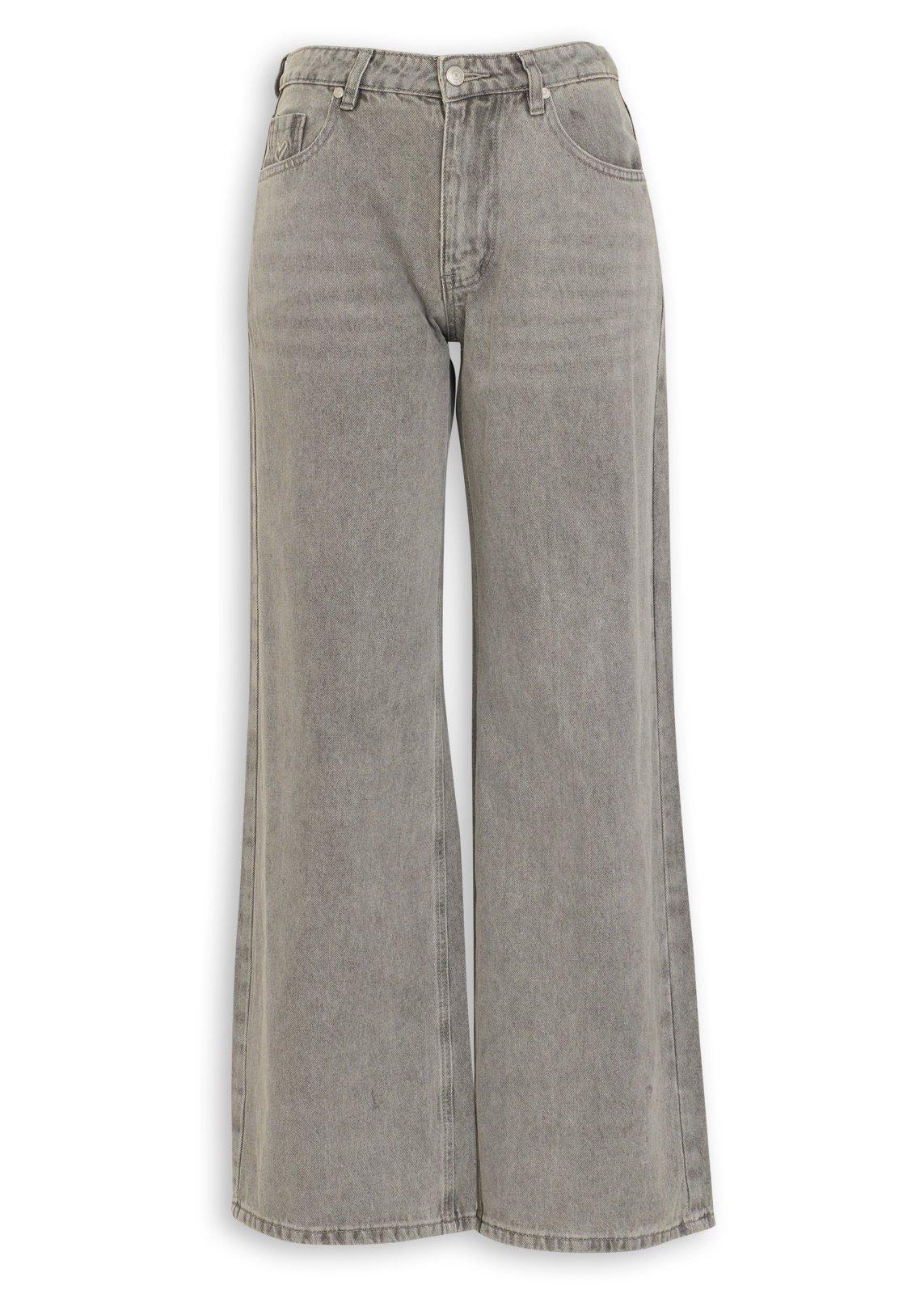 Grey Wide Leg Denim (3250205) | Hey Betty
