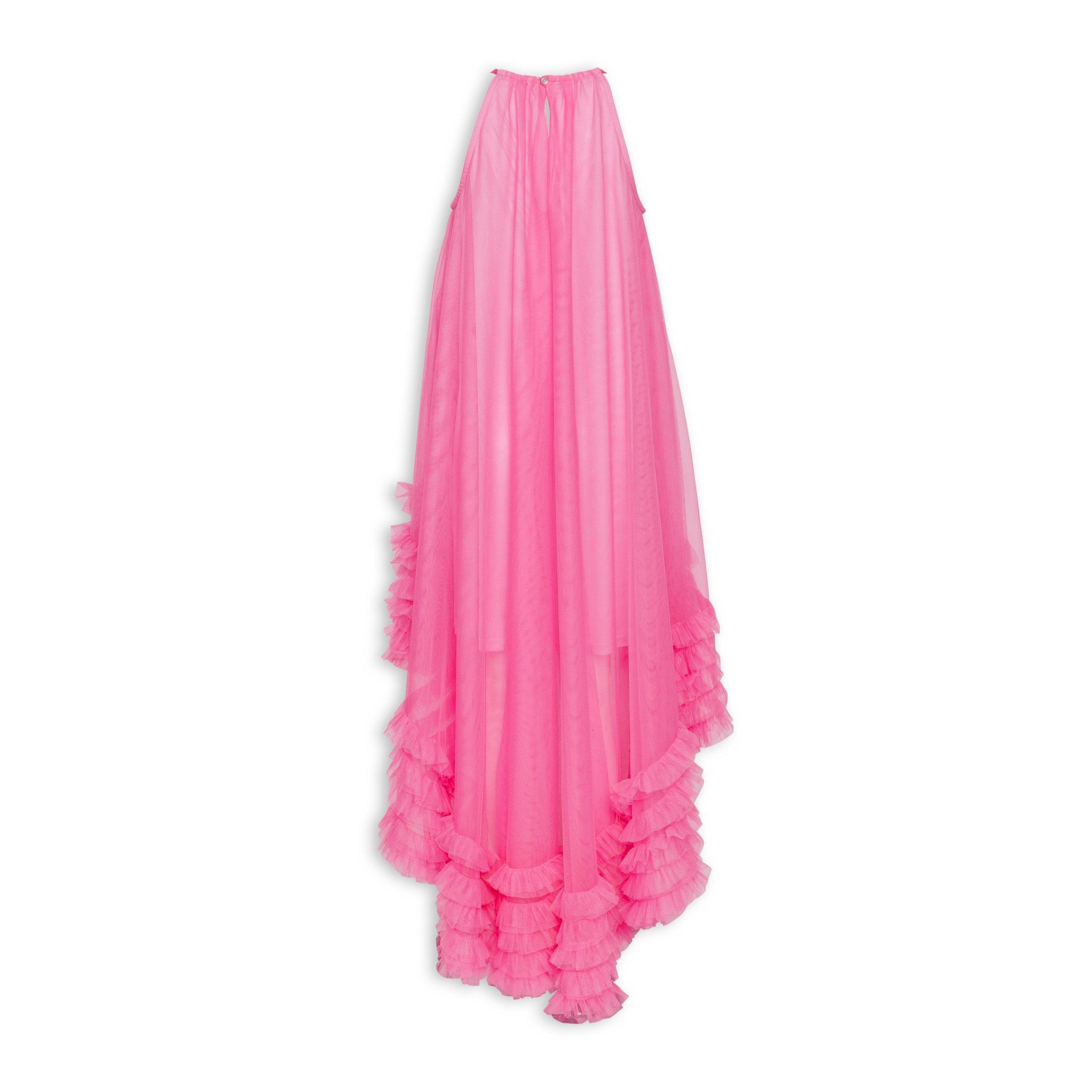 Cerise Frilly Hi-Low Dress (3250322) | Kameo