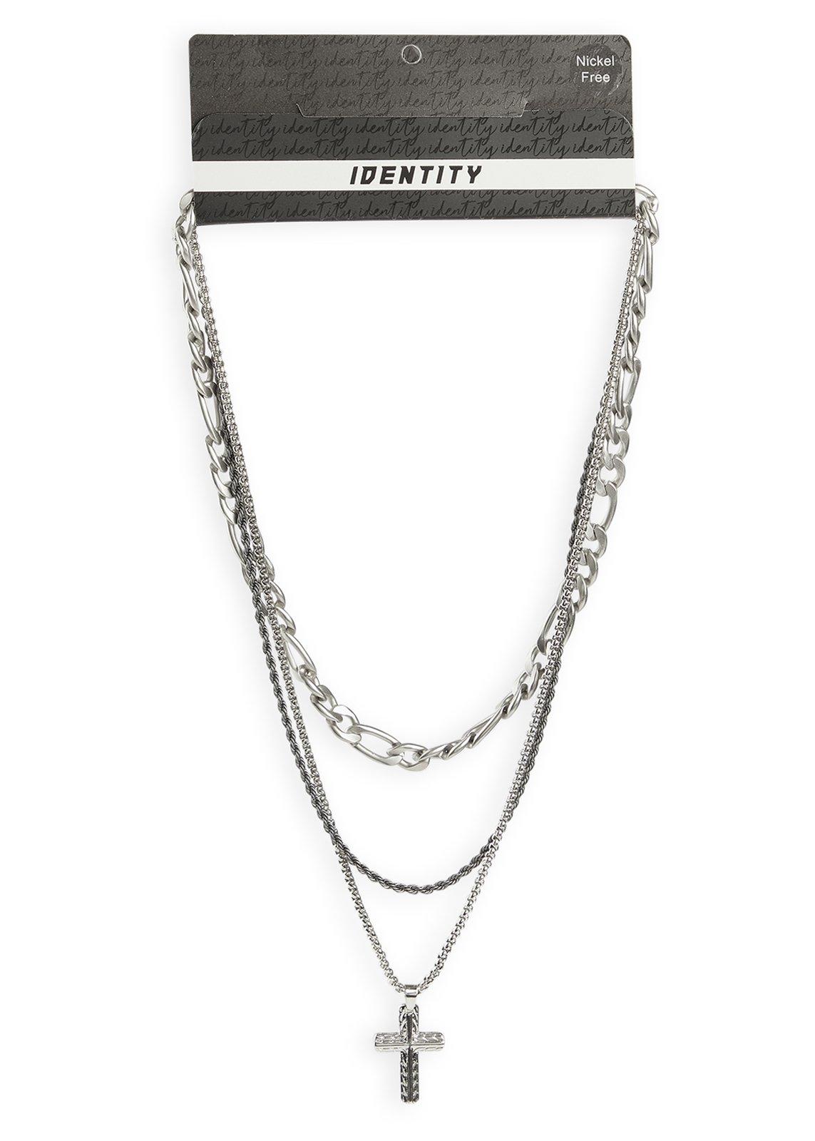 Silver 3-Chain Cross Set (3250387) | Identity