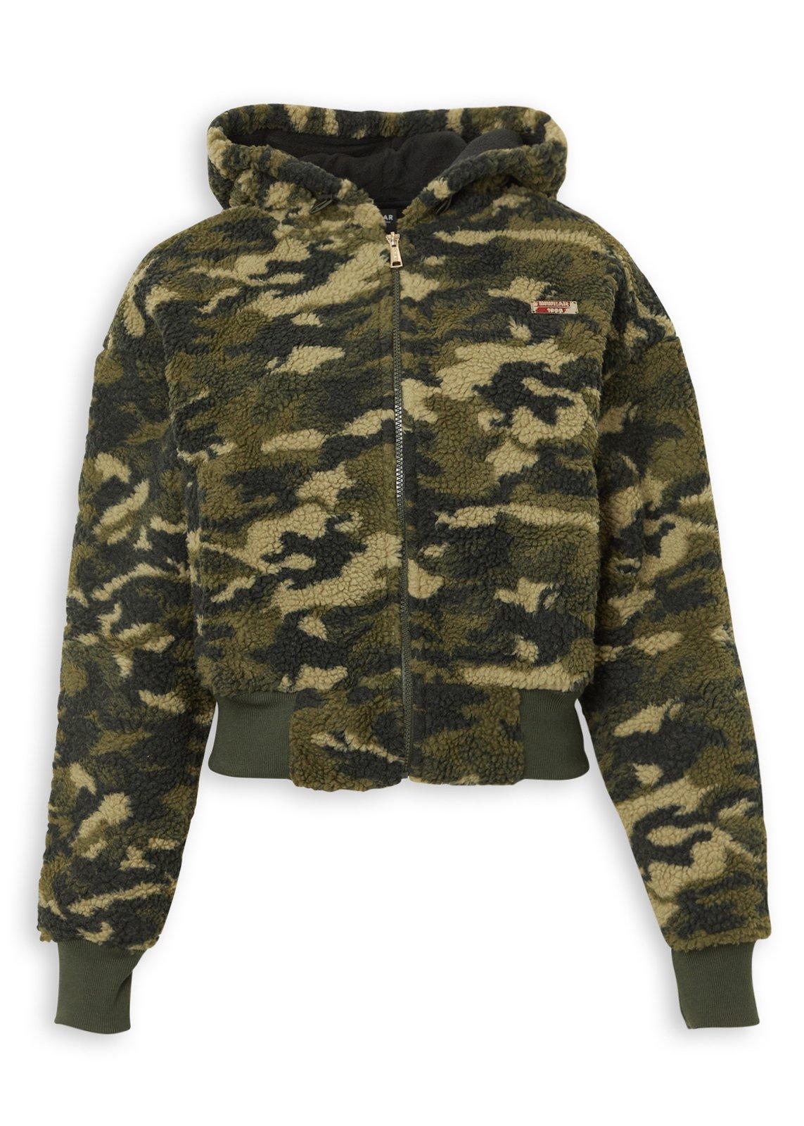 Camo Zip Thru Borg Sweat Top (3250433) | Inwear