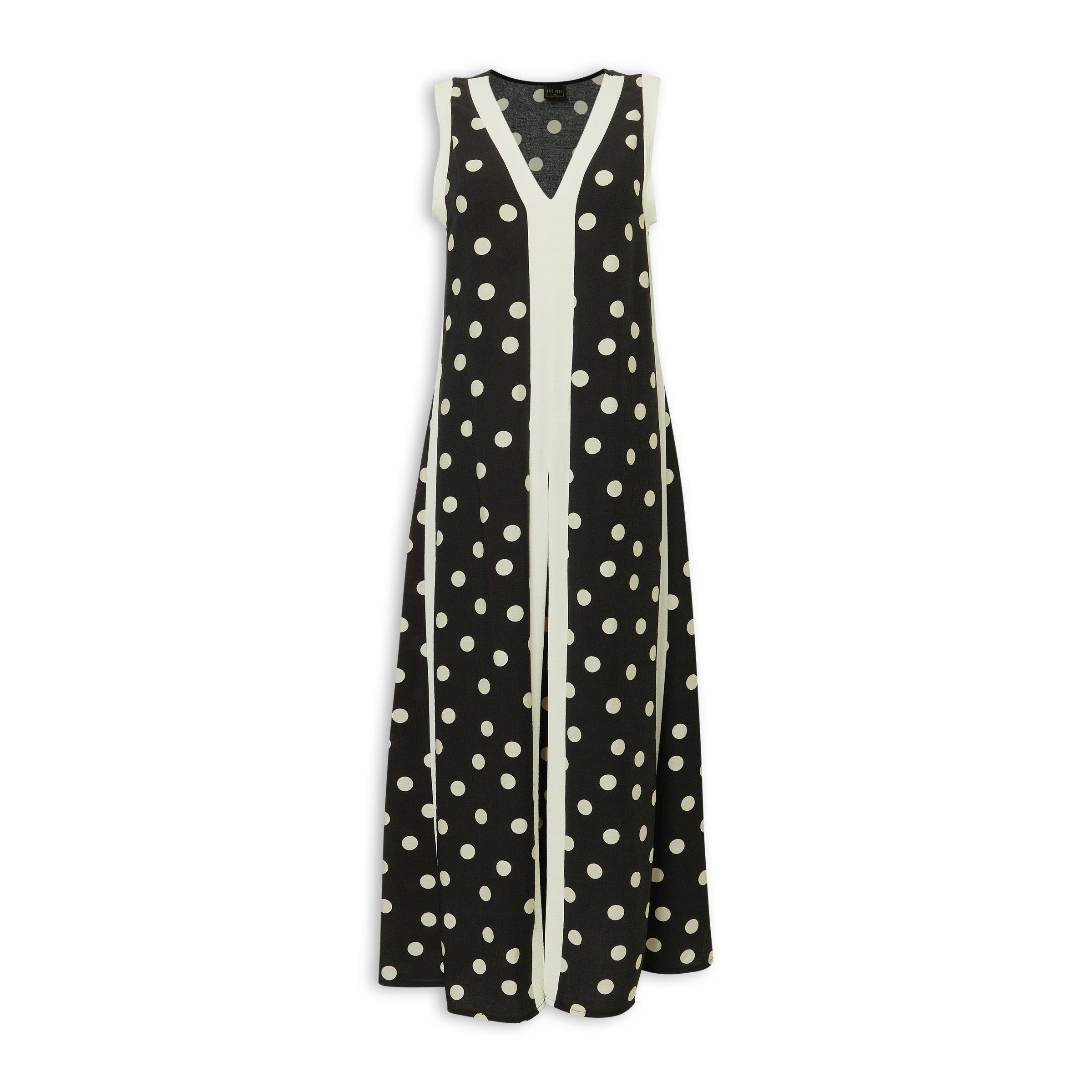 Black Polka Dot Maxi Dress (3250453) | Miss Port