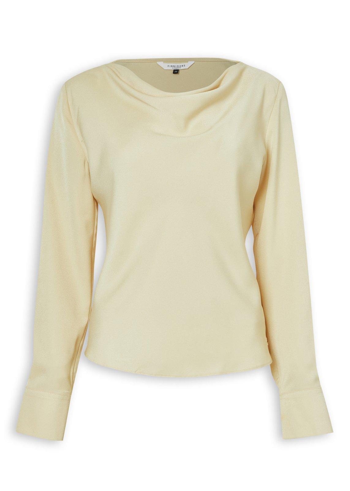 Cream Draped Neck Blouse (3250633) | Finnigans