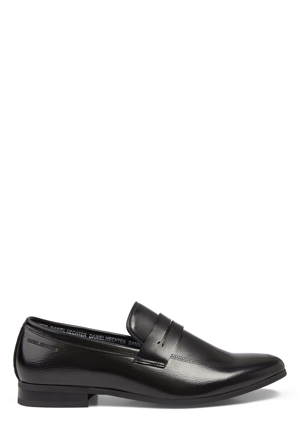 Black Lasered Slip On Loafers (3250737) | Daniel Hechter