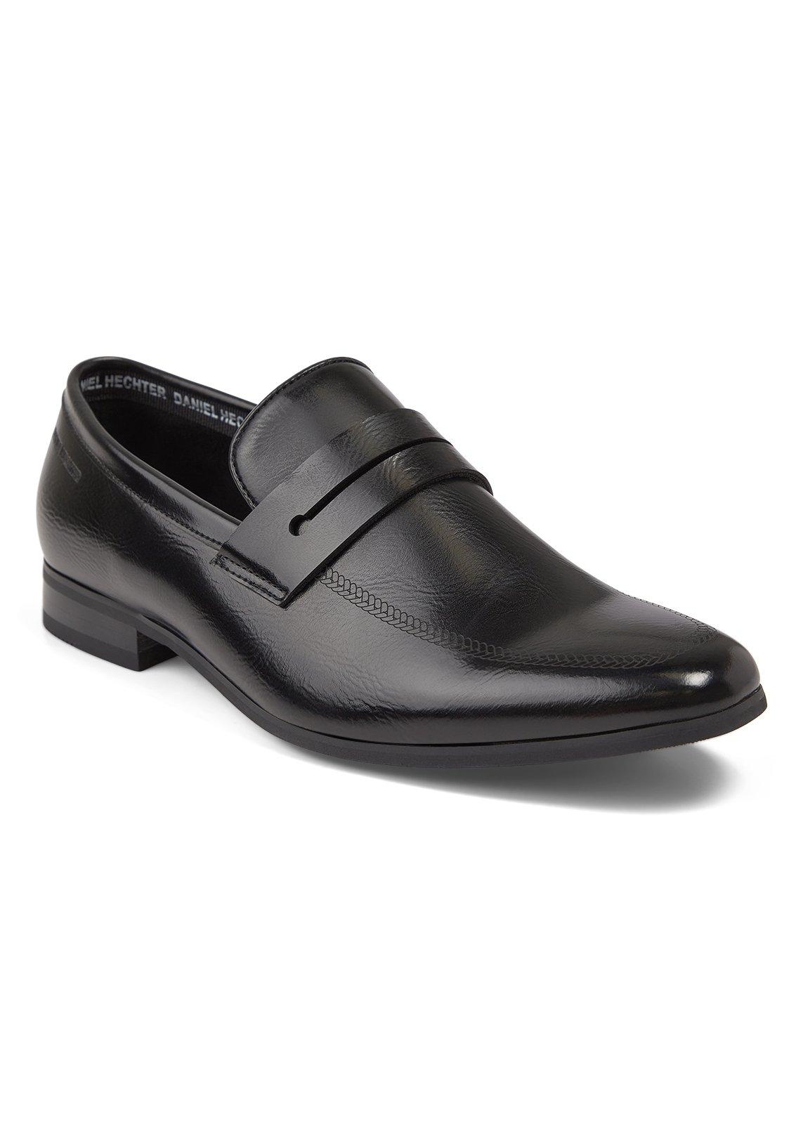 Black Lasered Slip On Loafers (3250737) | Daniel Hechter