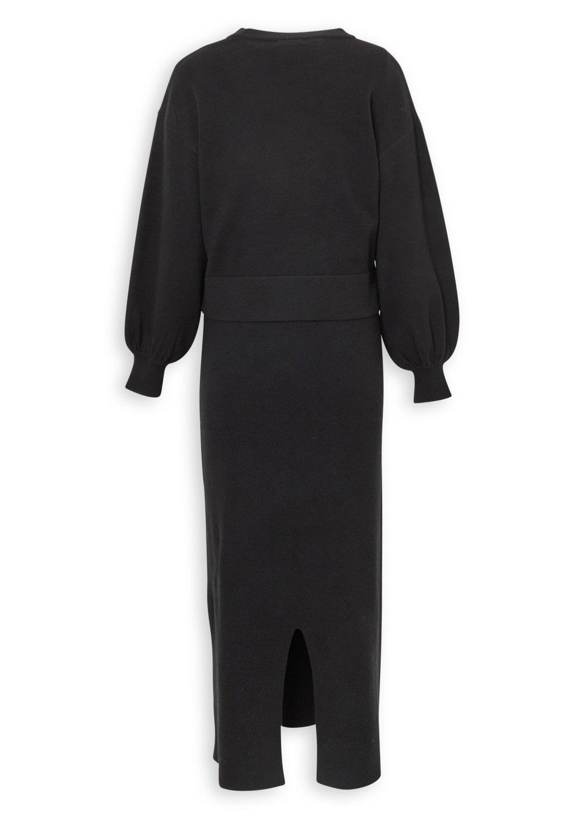 Black Twofer Knitwear Dress (3250970) | Earthaddict