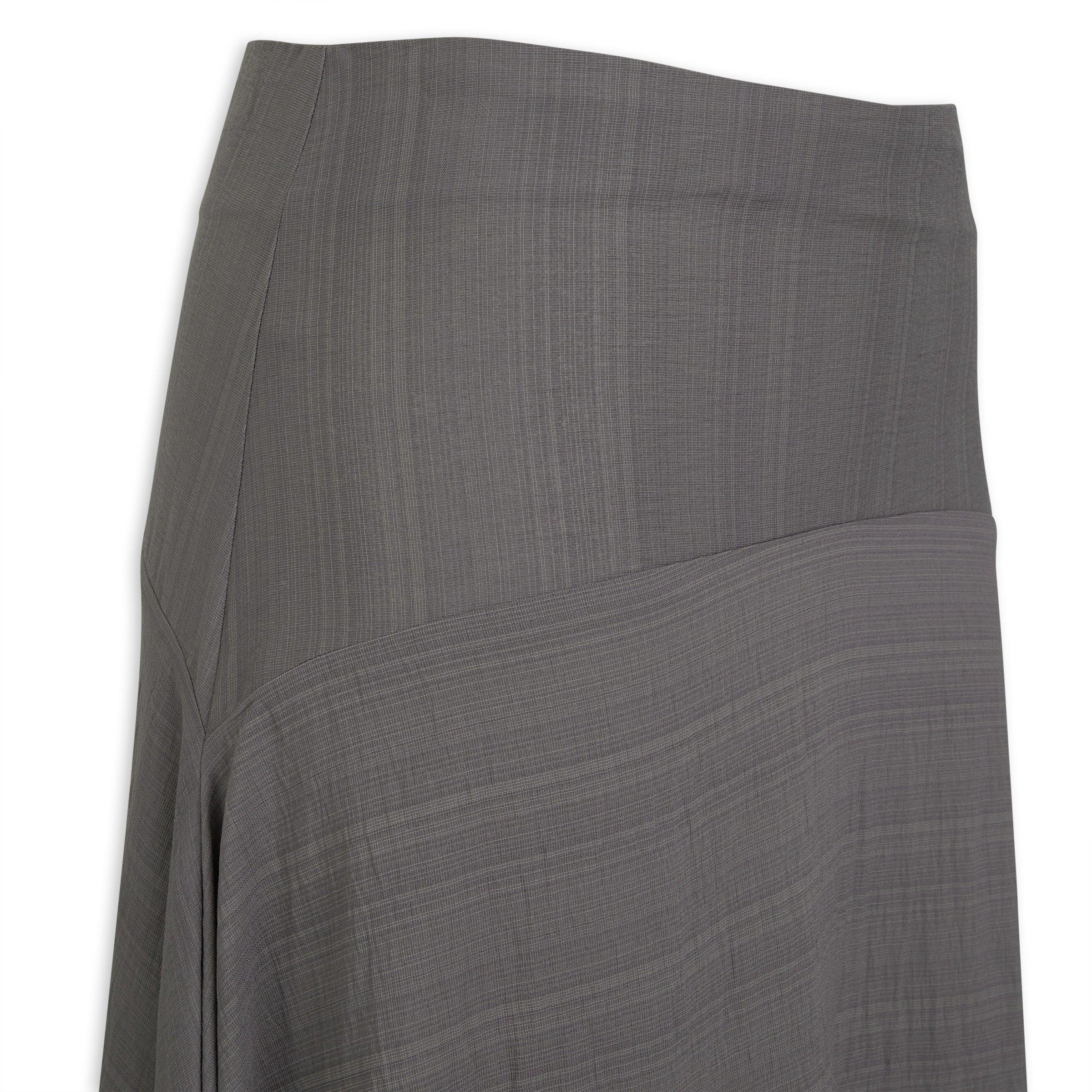 Grey Textured Asymmetric Skirt (3251014) | Truworths