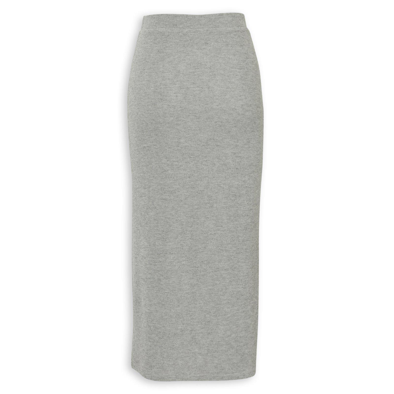 Grey Knit Column Skirt (3251198) | Identity
