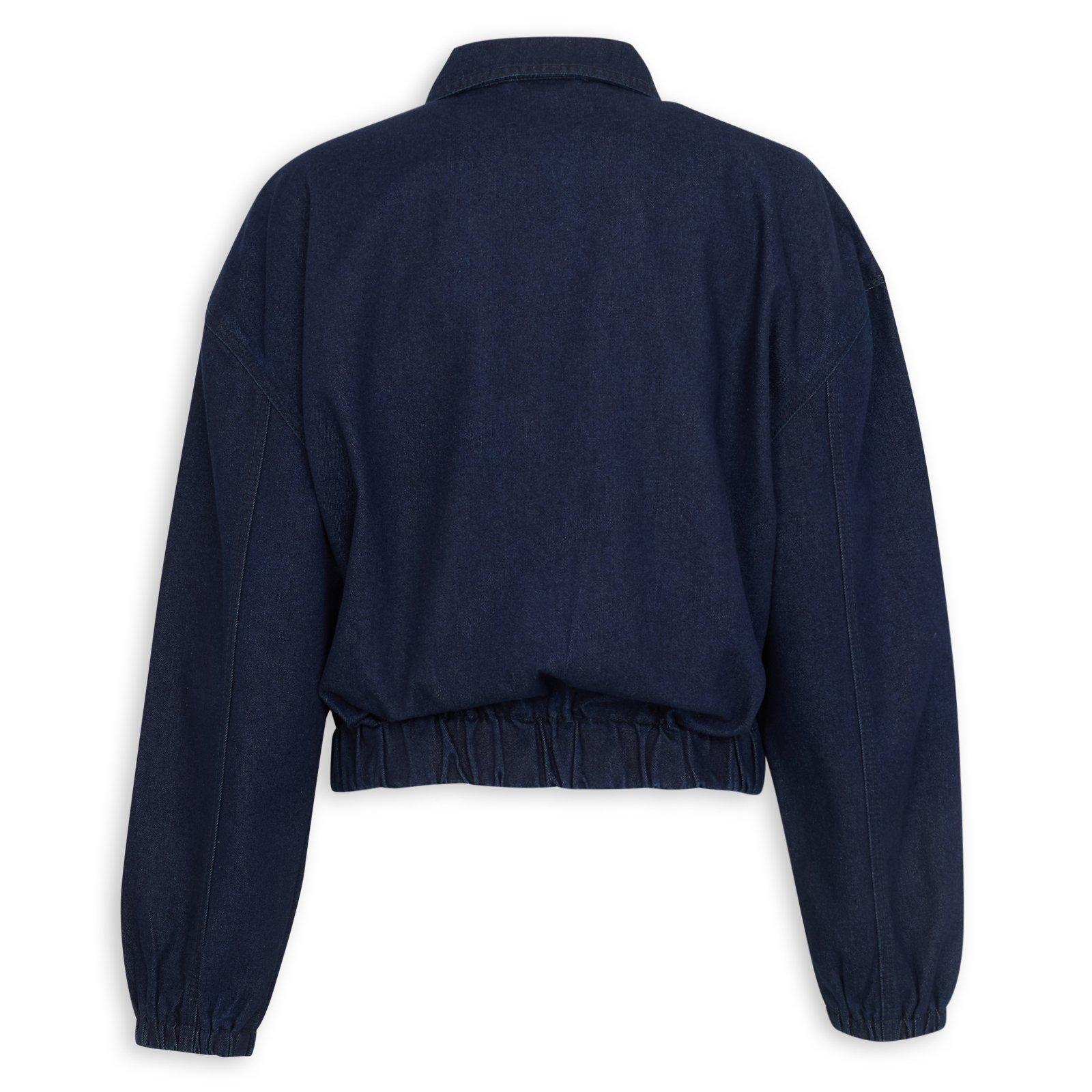 Blue Denim Bomber Jacket (3251200) | Identity