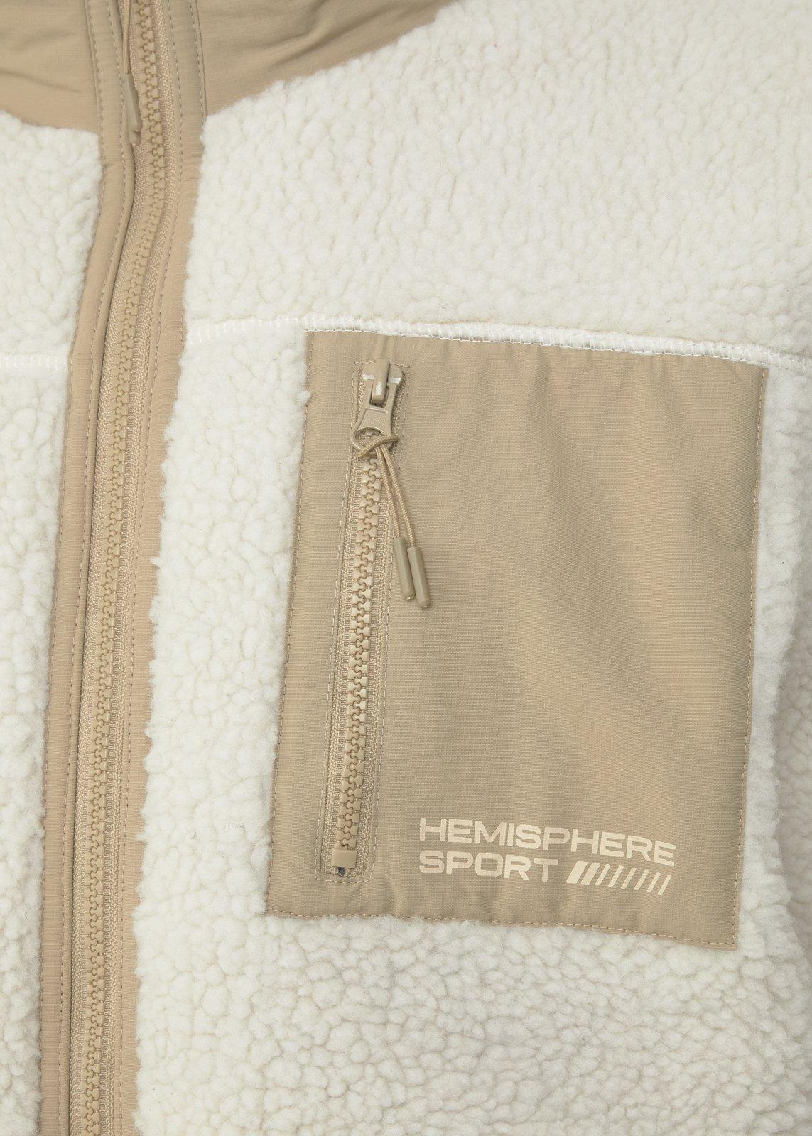 Beige Borg Zip-through Sweatshirt (3251506) | Hemisphere Sport