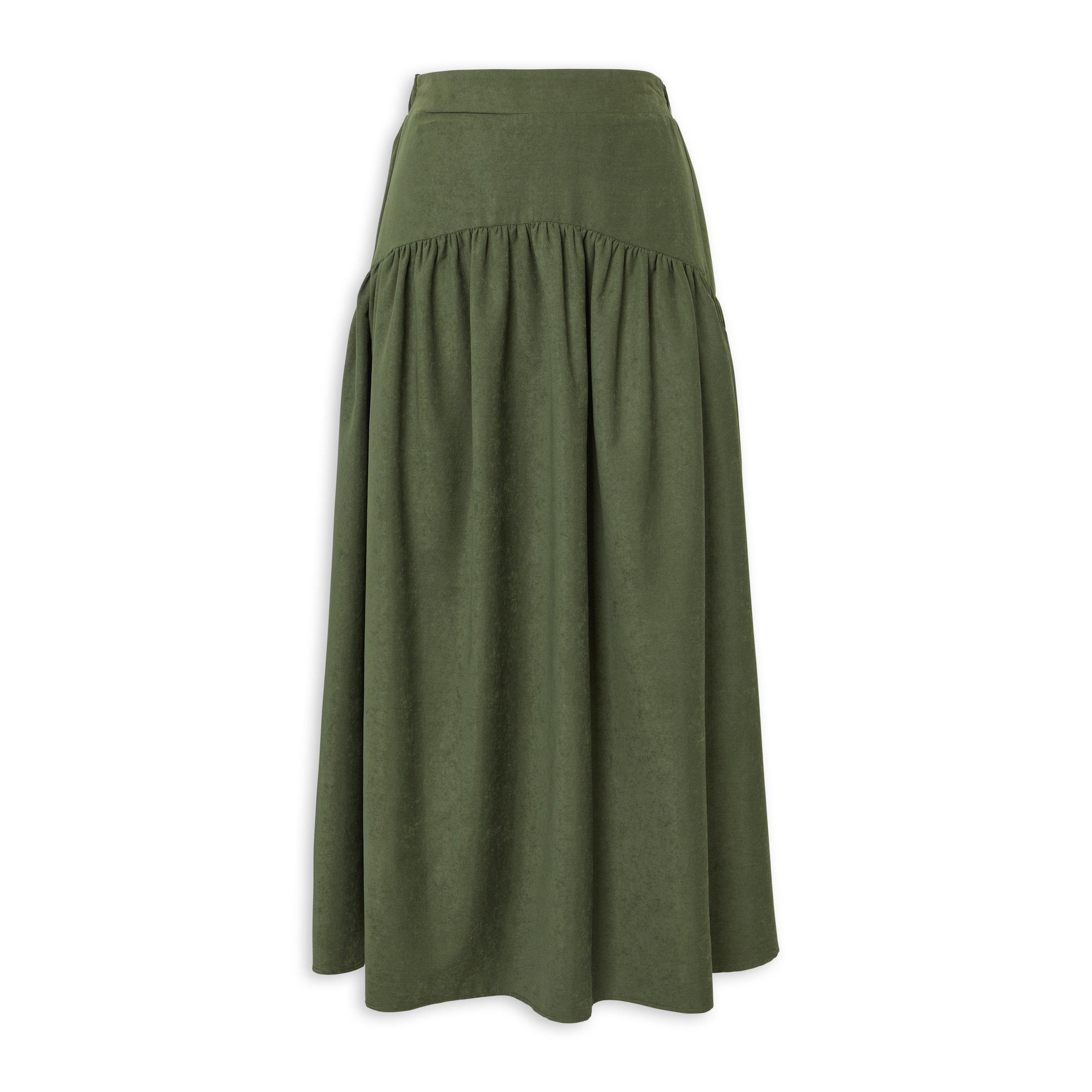 Fatigue Green Full Maxi Skirt (3251608) | Identity