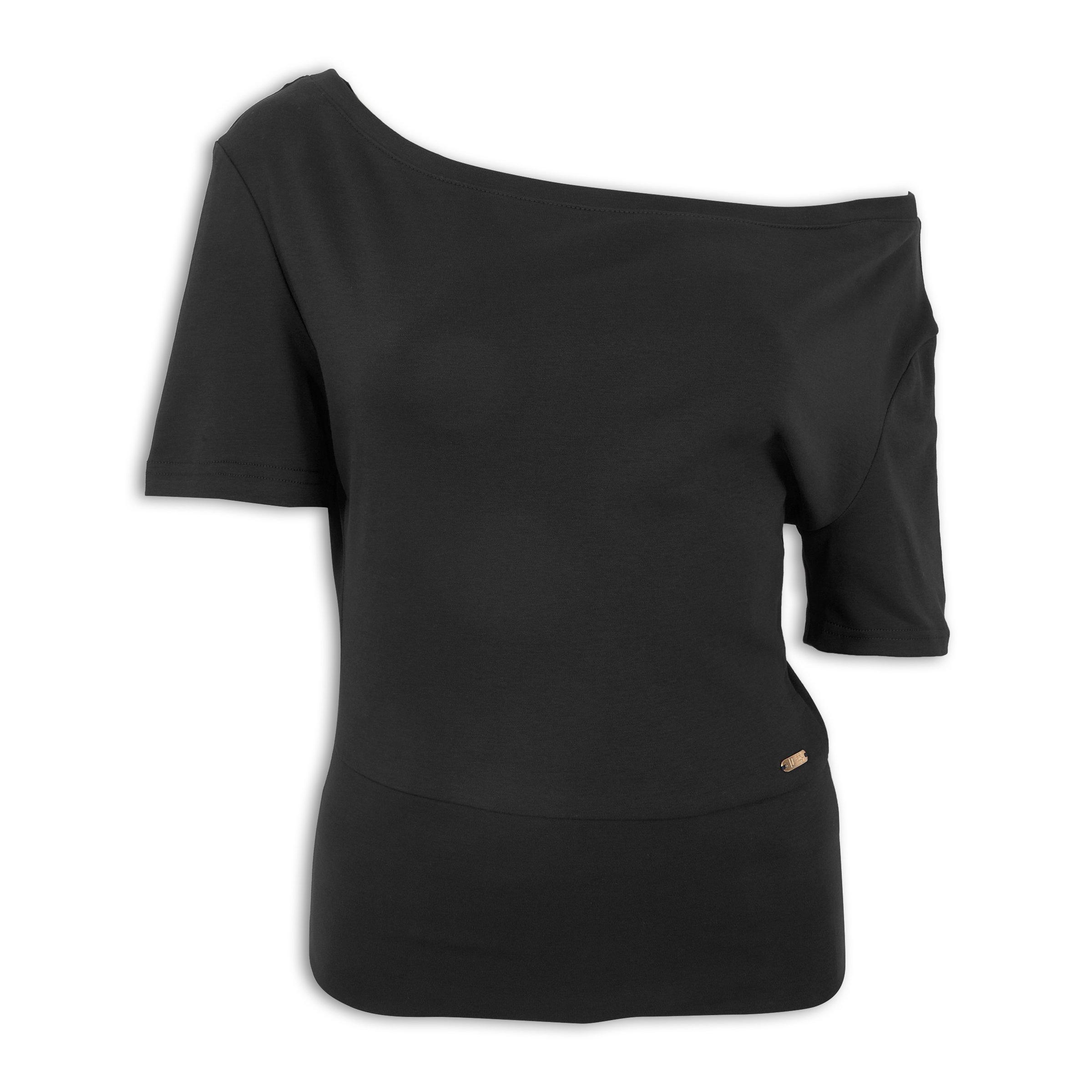 Black Off-Shoulder Knit Top (3251618) | Identity