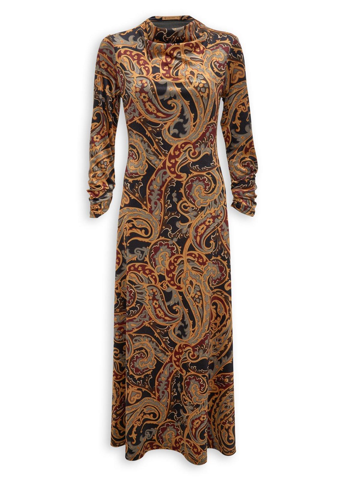 Velour Paisley Print Maxi Dress (3251884) | Ginger Mary
