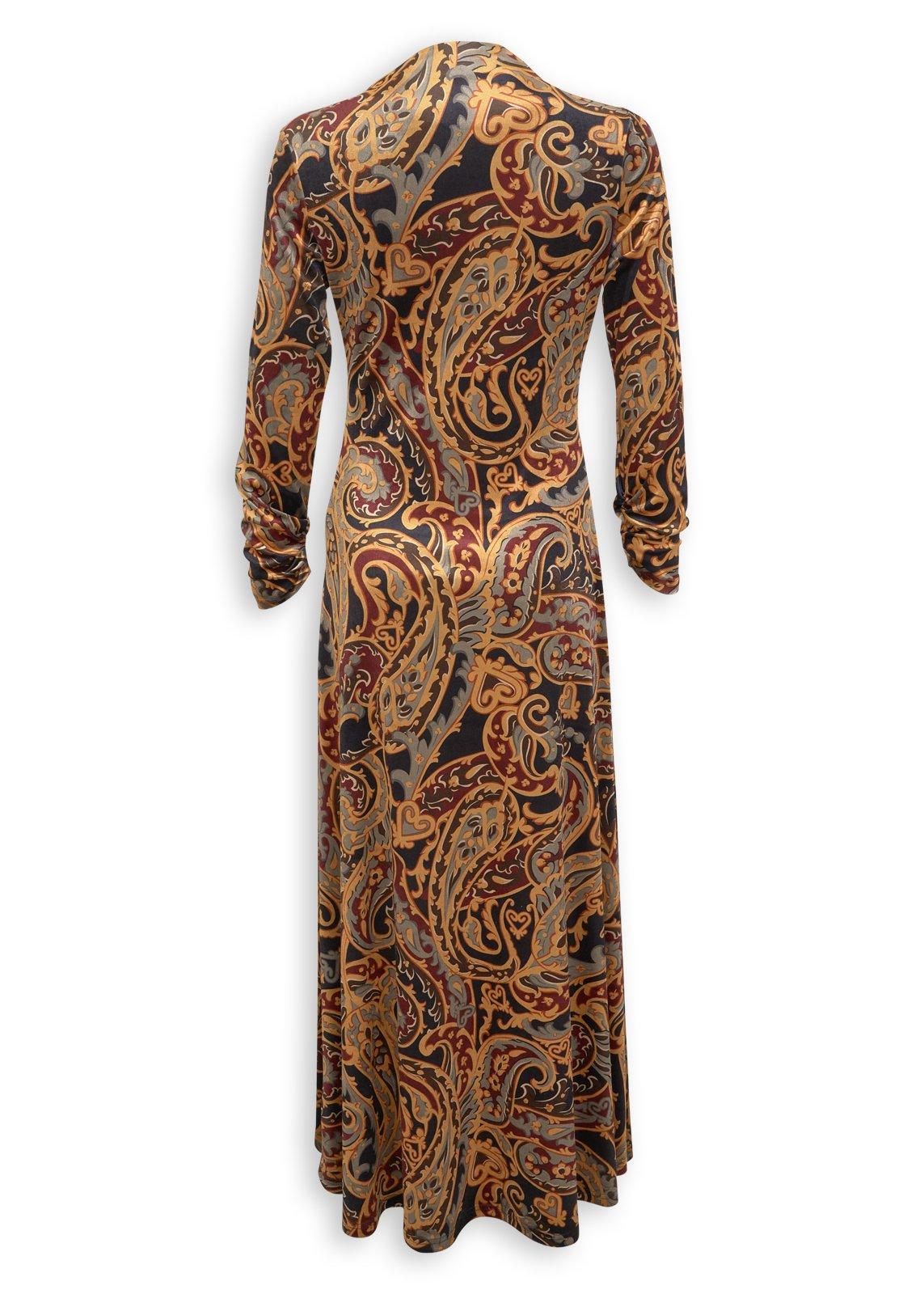 Velour Paisley Print Maxi Dress (3251884) | Ginger Mary