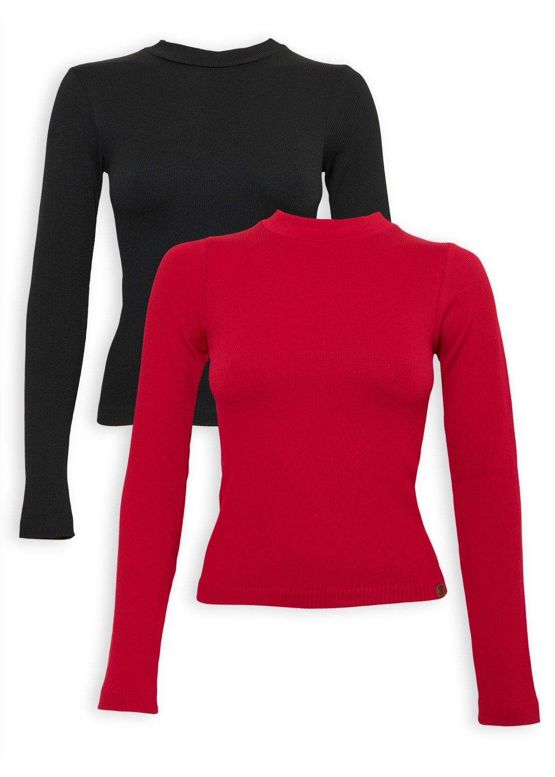 Ribbed Seamless 2-Pack Turtleneck Tops (3251888) | OUTBACK RED