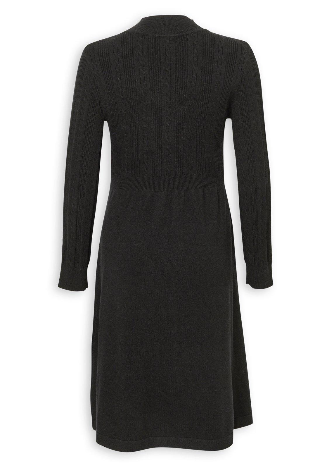 Black Ribbed Knit Maternity Dress (3251921) | Truworths