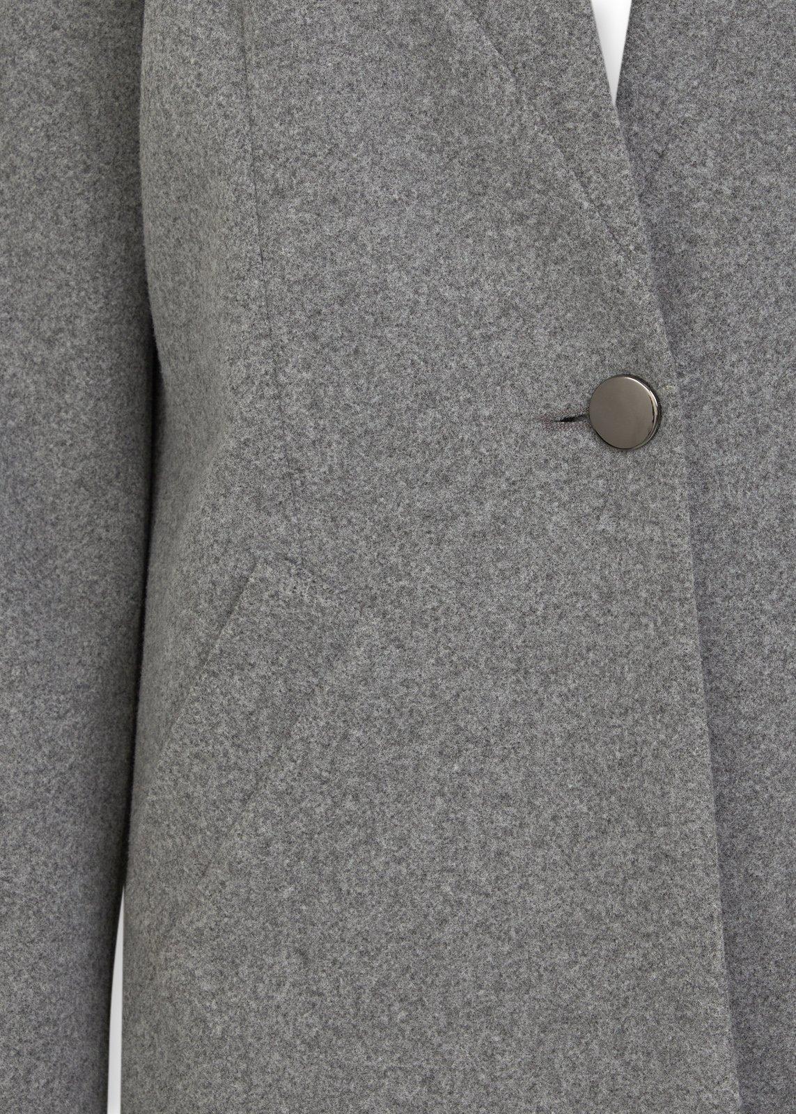 Grey Melange Single Button Coat (3251939) | Truworths