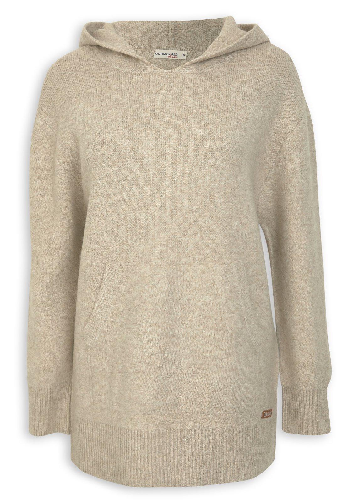 Beige Cosy Long Length Hoody (3252300) | OUTBACK RED