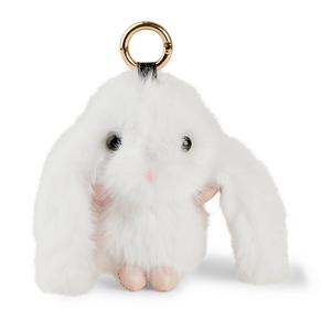 STERFF Bunny Teddy Keyring ホワイト 未開封 Kids White Fluffy Bunny Plush Keychain (3252415) | Identity