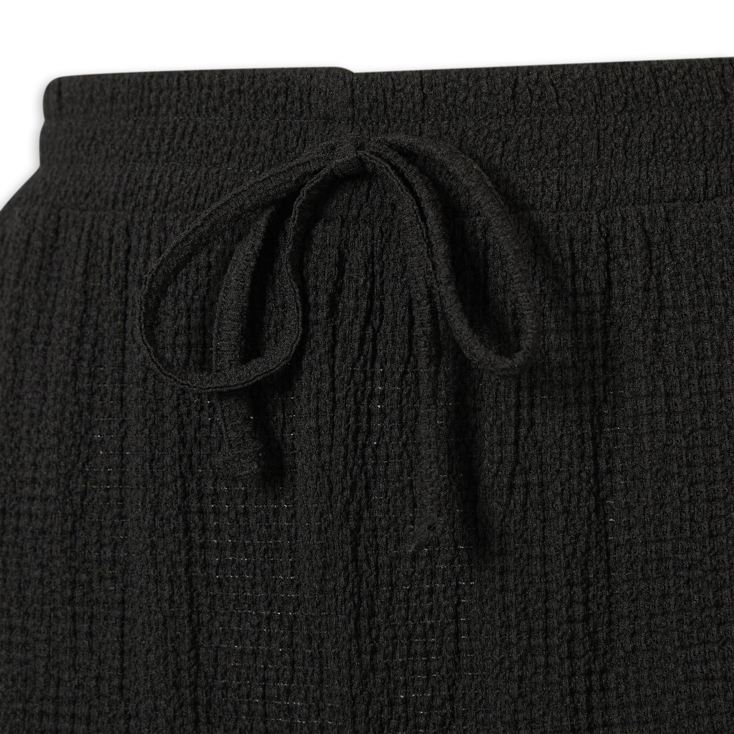 Black Textured Wide-Leg Pants (3252445) | Identity