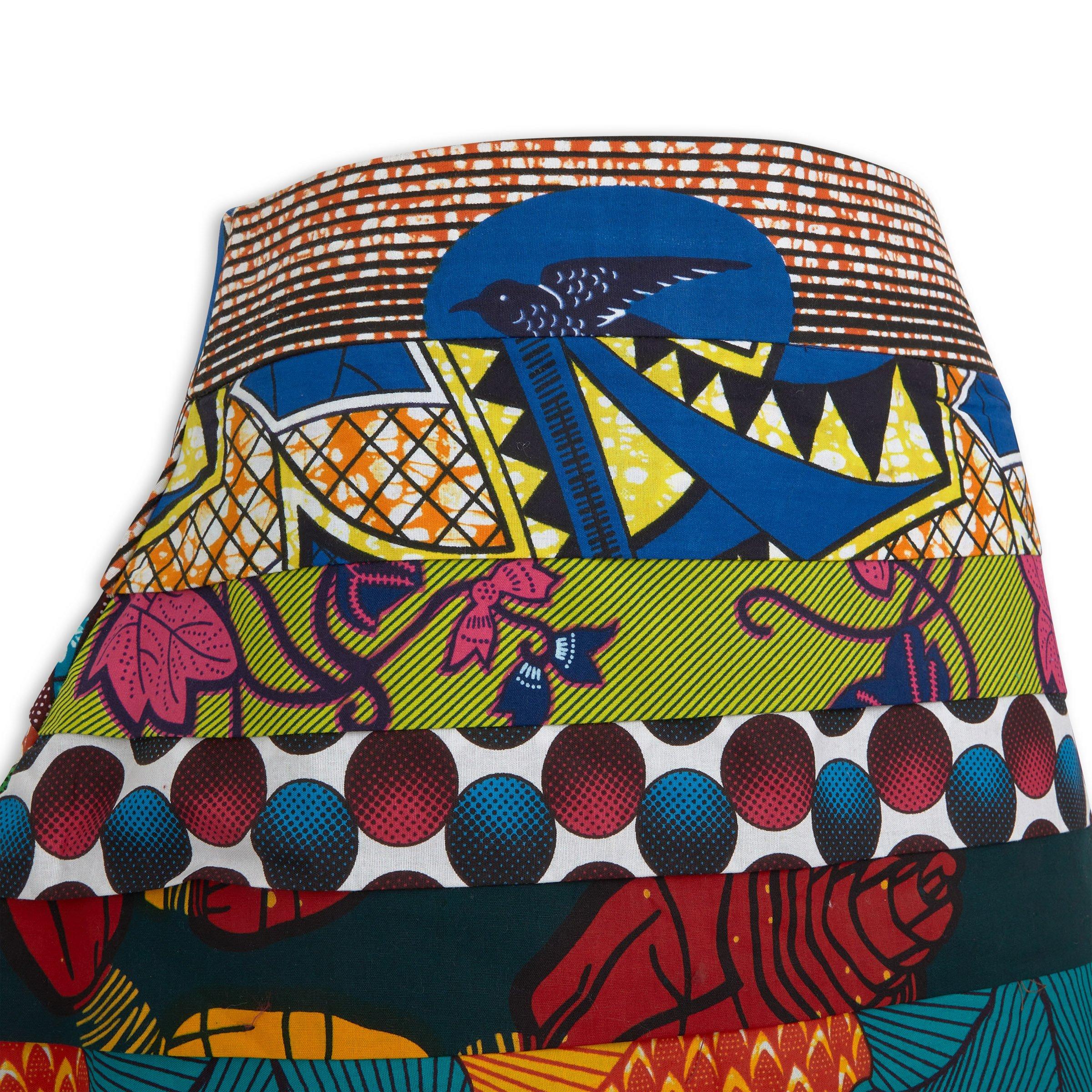 Black Multi Cotton Skirt (3252452) | Zarley