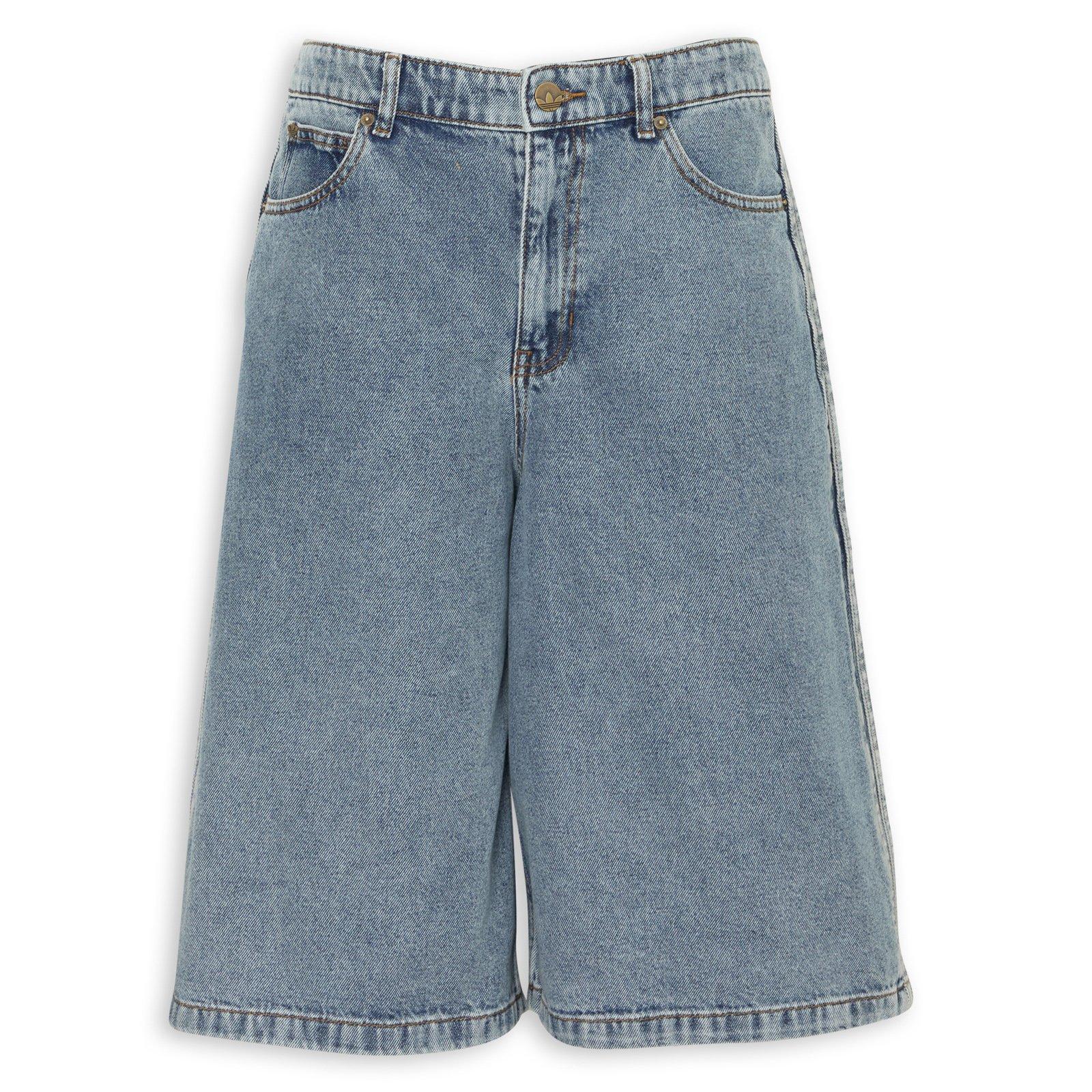 Blue Mid Rise Denim Jorts (3252542) | Adidas