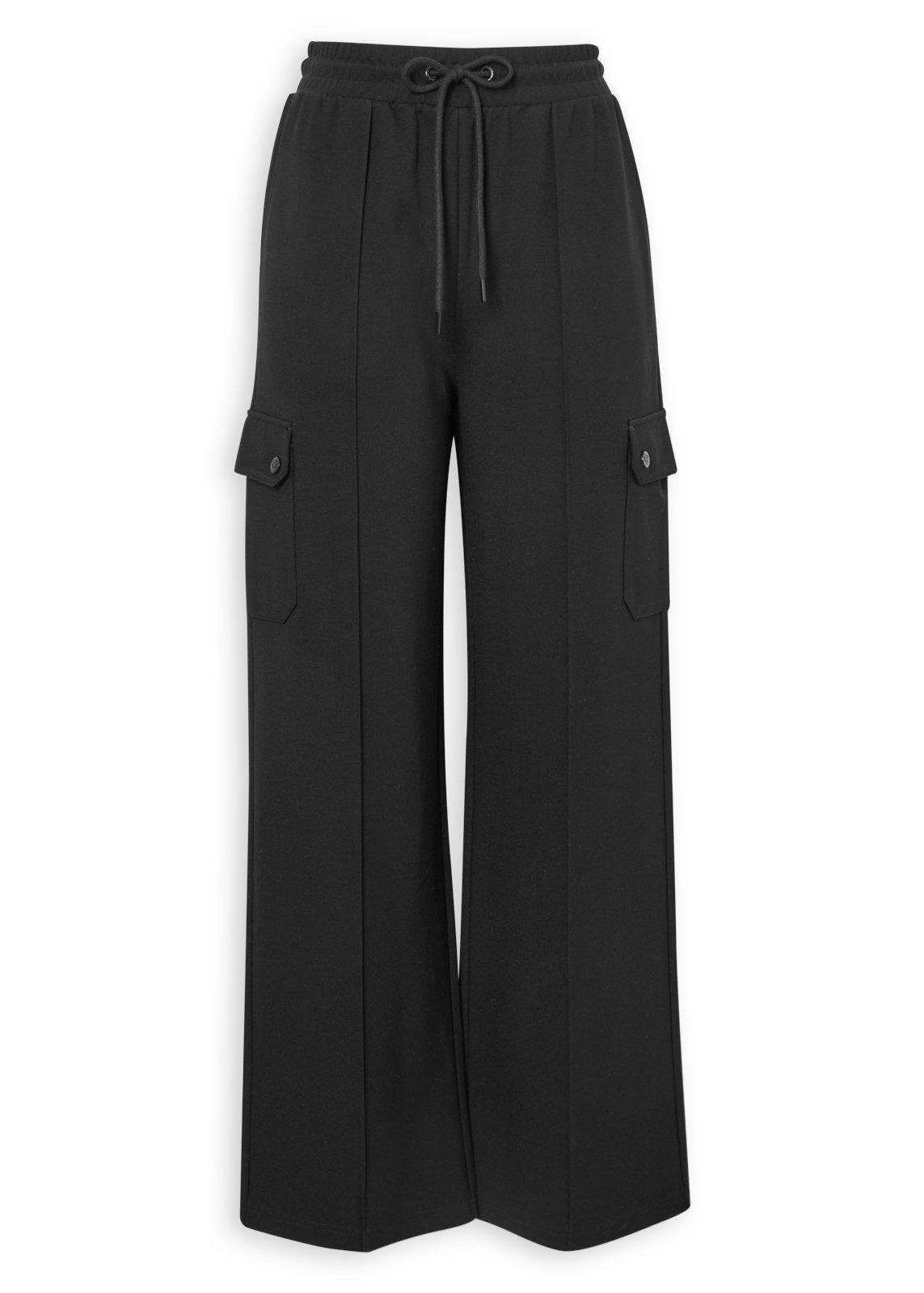 Black Wide Leg Utility Pants (3252580) | Ginger Mary