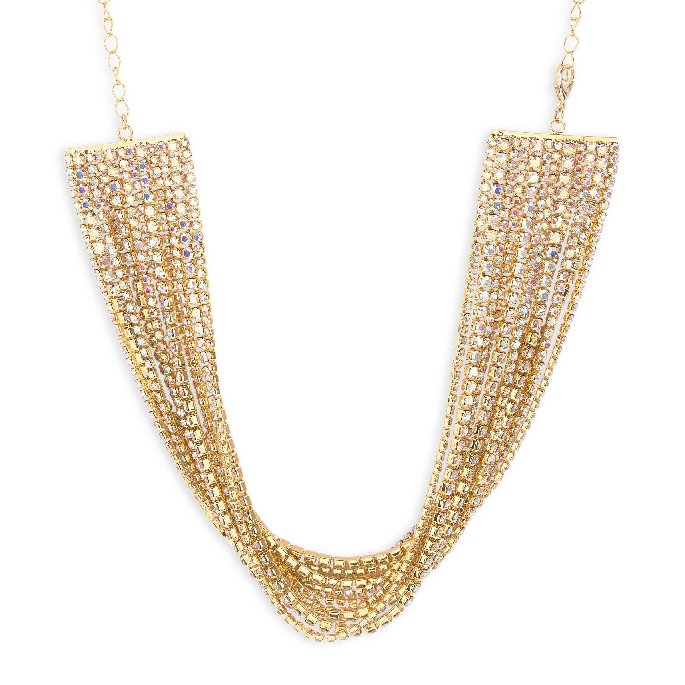 アクセサリー Lanie face jewelry and choker necklace Gold Diamante Layered Choker Necklace (3252908) | Avanglion Time