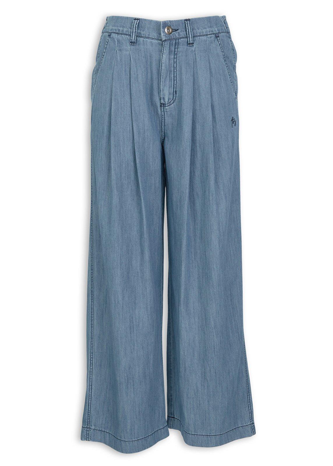 Light Wash Wide-Leg Denim Pants (3252997) | TRS