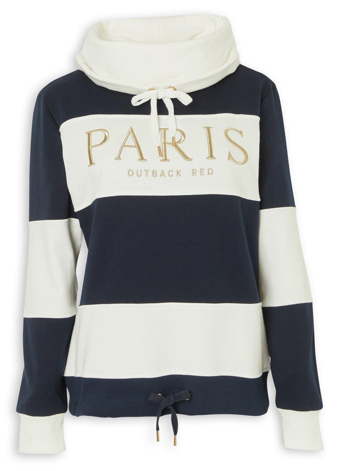 Navy & White unnel Neck Sweat Top (3253060) | OUTBACK RED