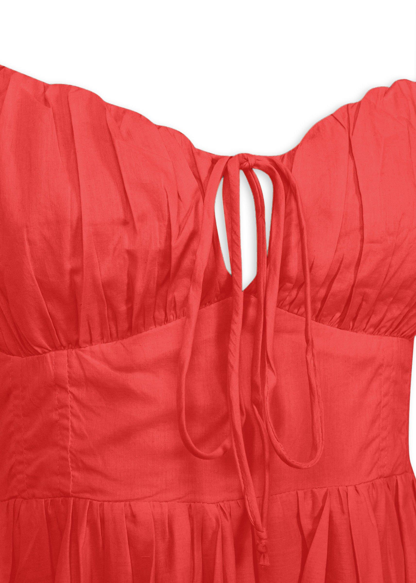 Red Tiered Cami Maxi Dress (3253136) | Truworths