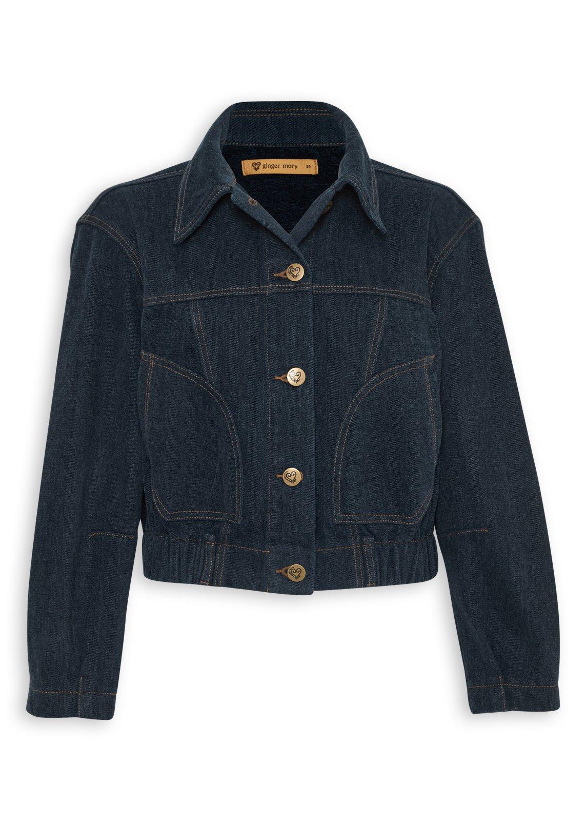 Liner Jacket Polyester Pilot Twill タグ付き Dark Denim Bomber Jacket (3253548) | Ginger Mary