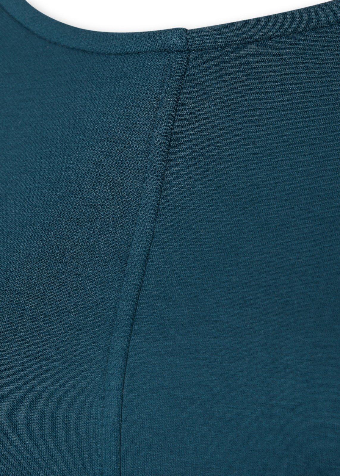Long Sleeve Teal Fit & Flare Midi Dress (3253899) | Basix