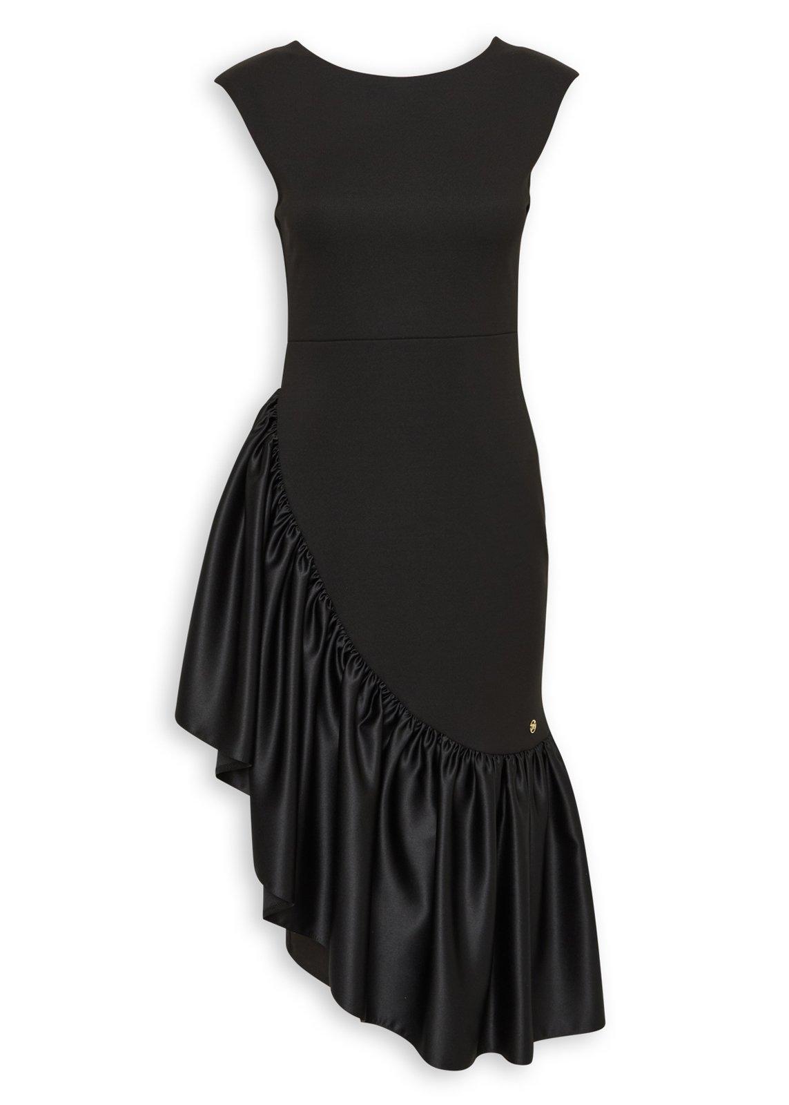 靴 KK DRESS THE LIFE Black Collection Black Scuba Satin Combo Dress (3253933) | Daniel Hechter