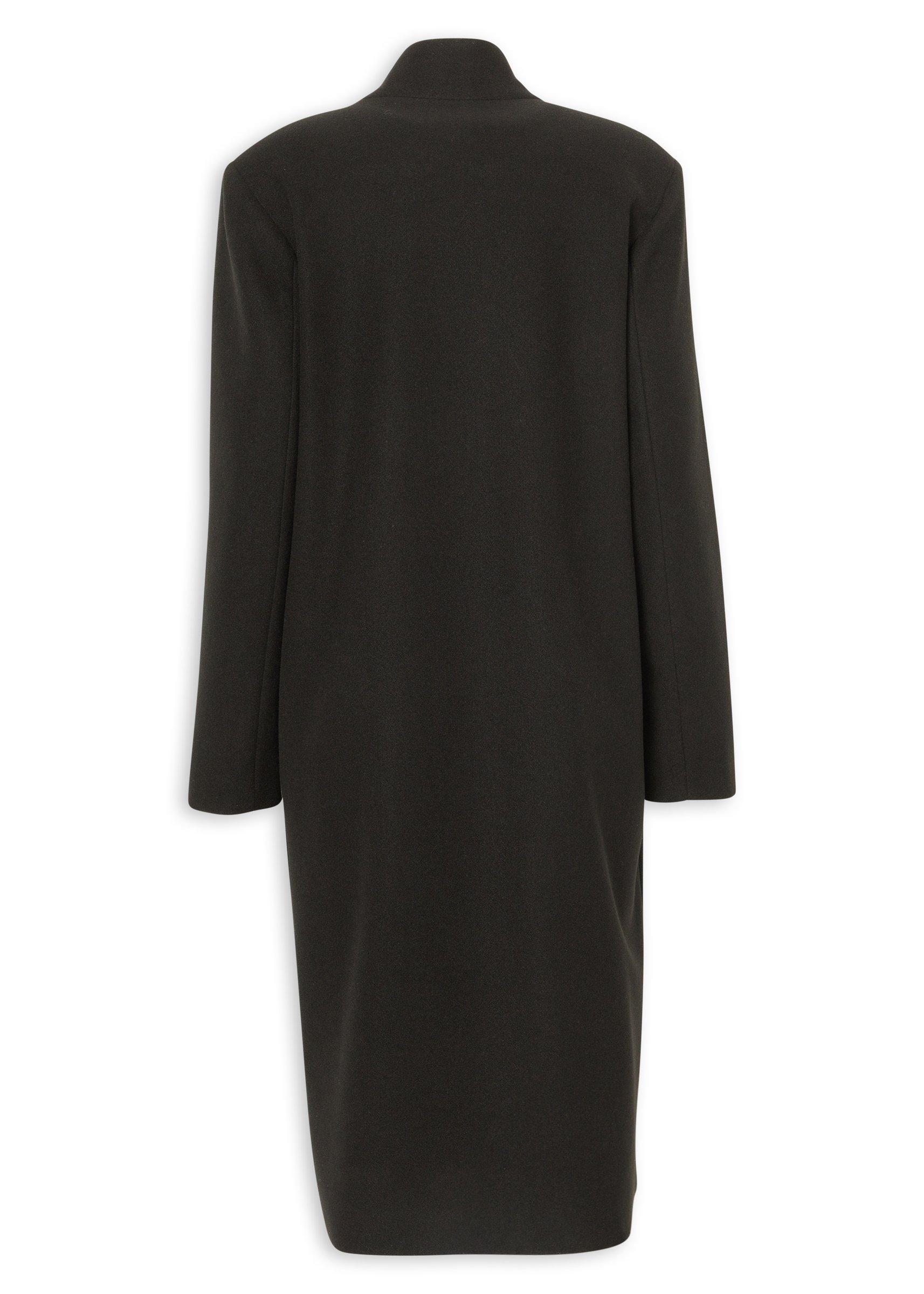 Black Longline Single-Button Overcoat (3254014) | Truworths