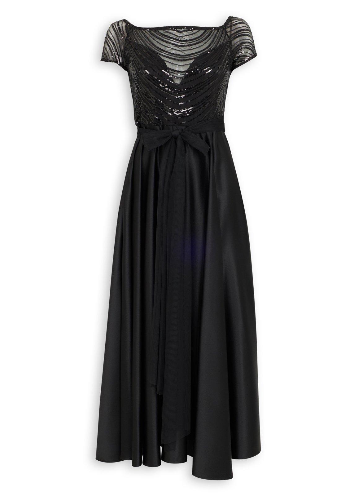 truworths ladies black dresses Sequin Bodice Combo Dress (3254132) colourway-joyce