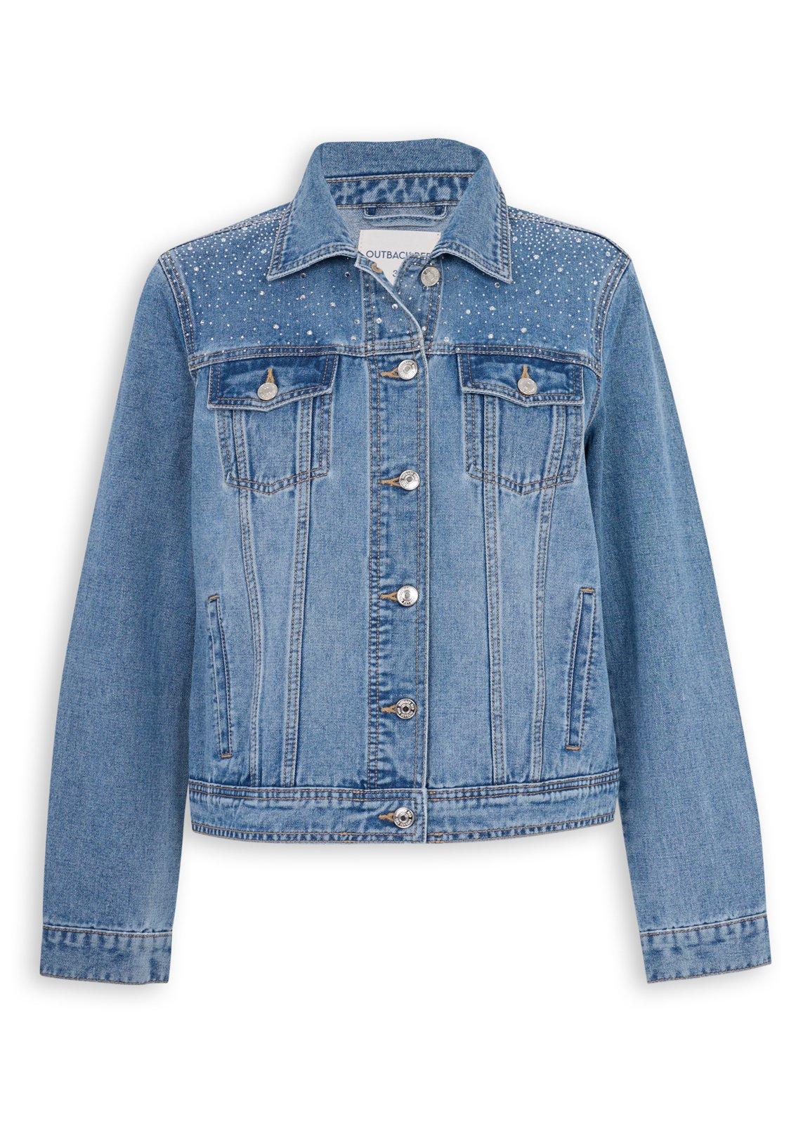 Blue Embellished Denim Trucker Jacket | Jackets & Coats | Truworths