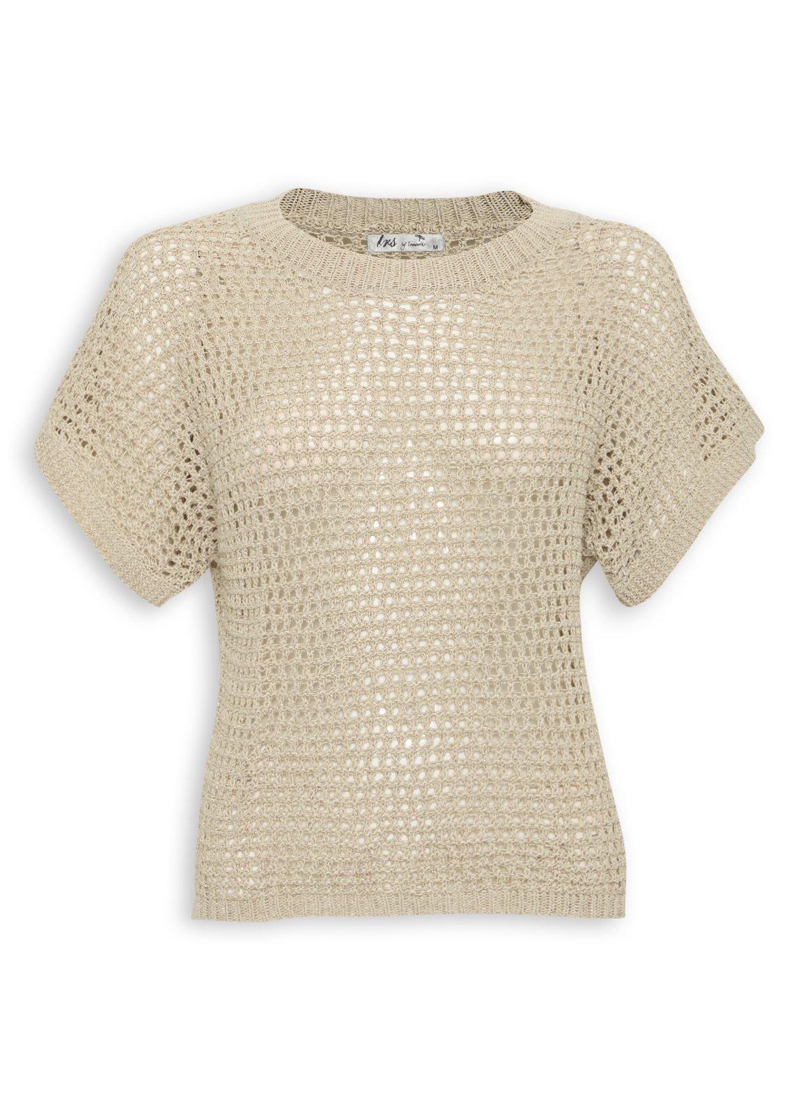 Beige Cord Yarn Knit Top (3254293) | TRS