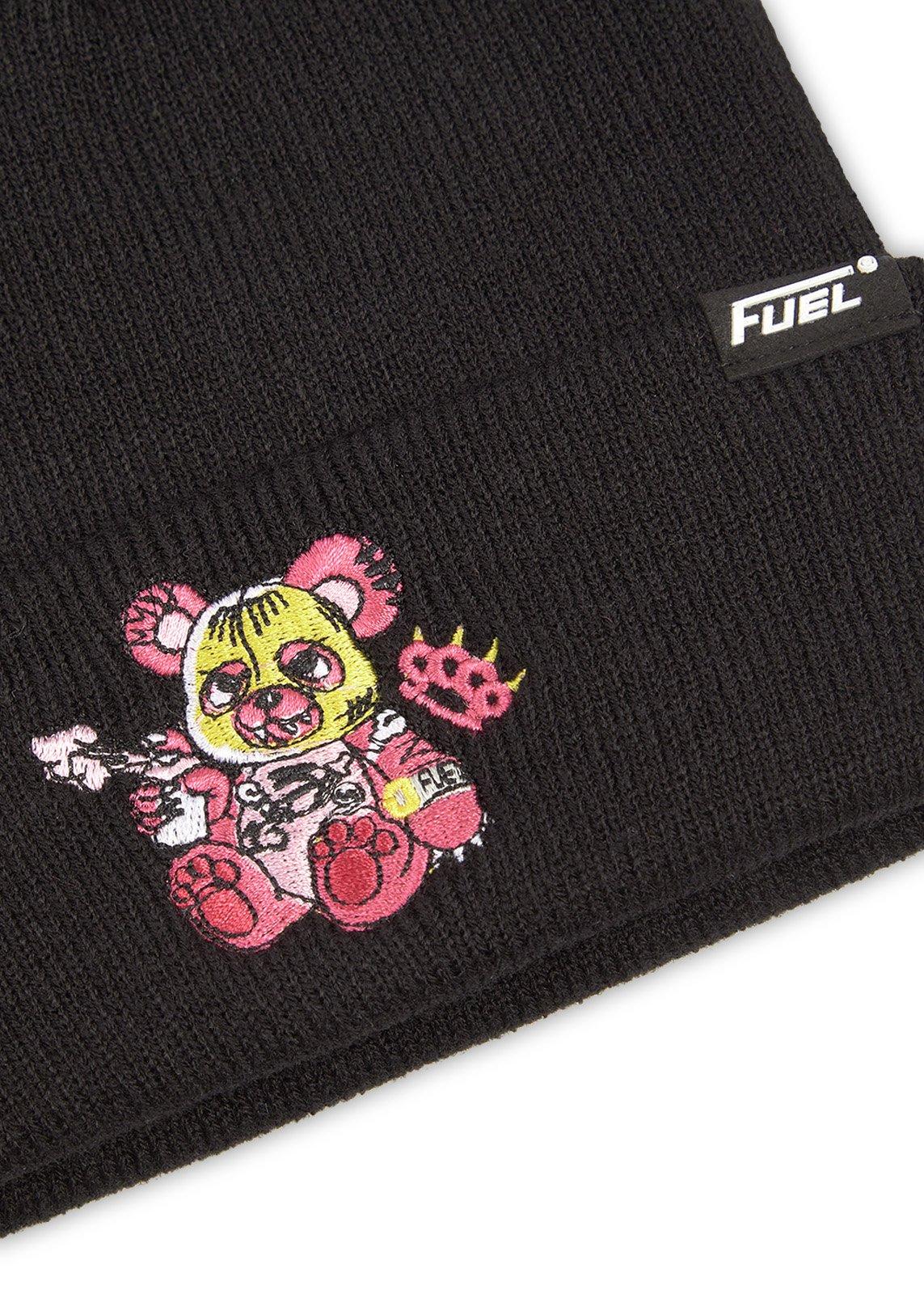 Black Embroidered Beanie (3254750) | Fuel