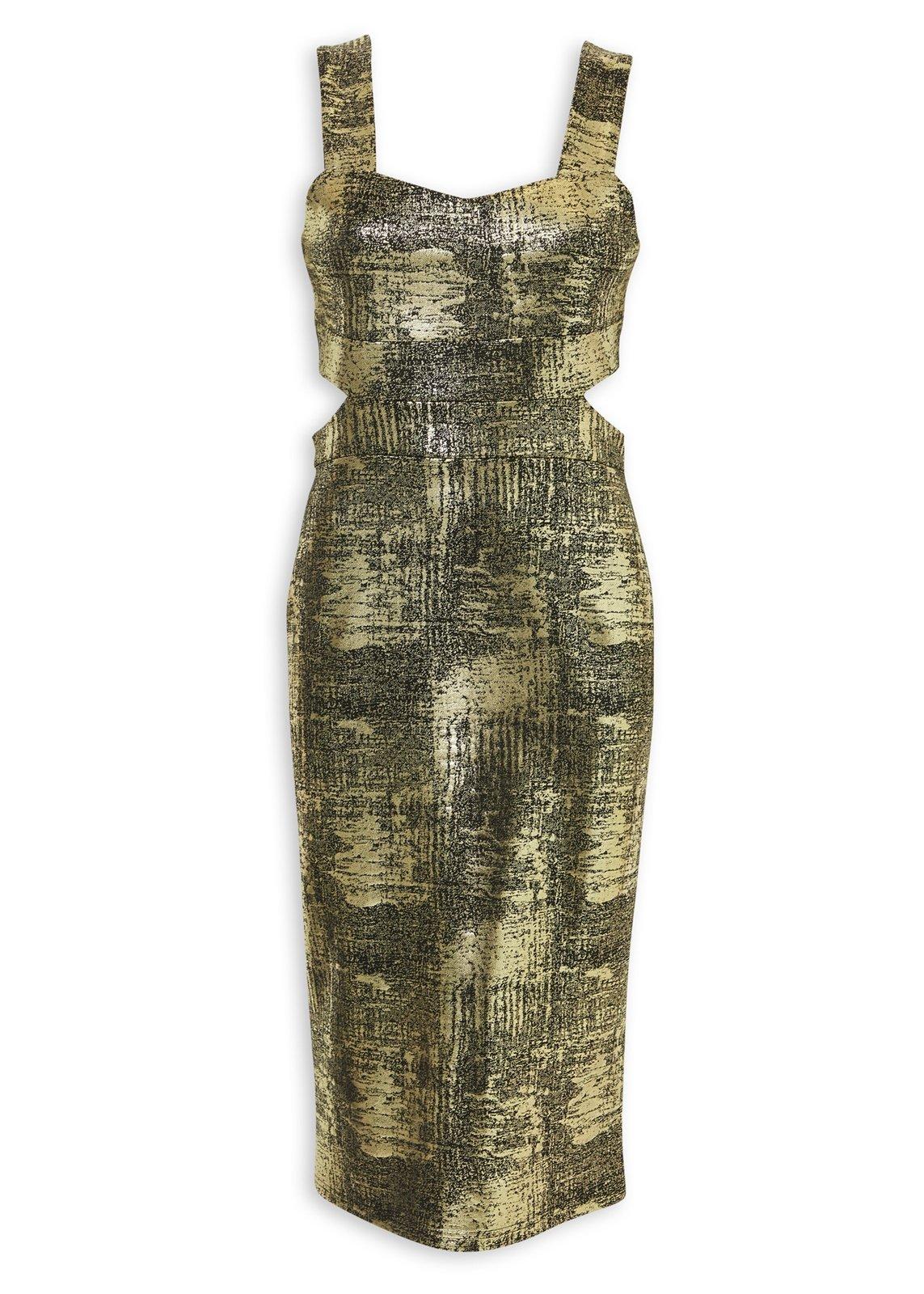 gold metallic bodycon dress Metallic Sparkly Ruched Bodycon Dress, Gold – Jolie Moi Retail main image 1