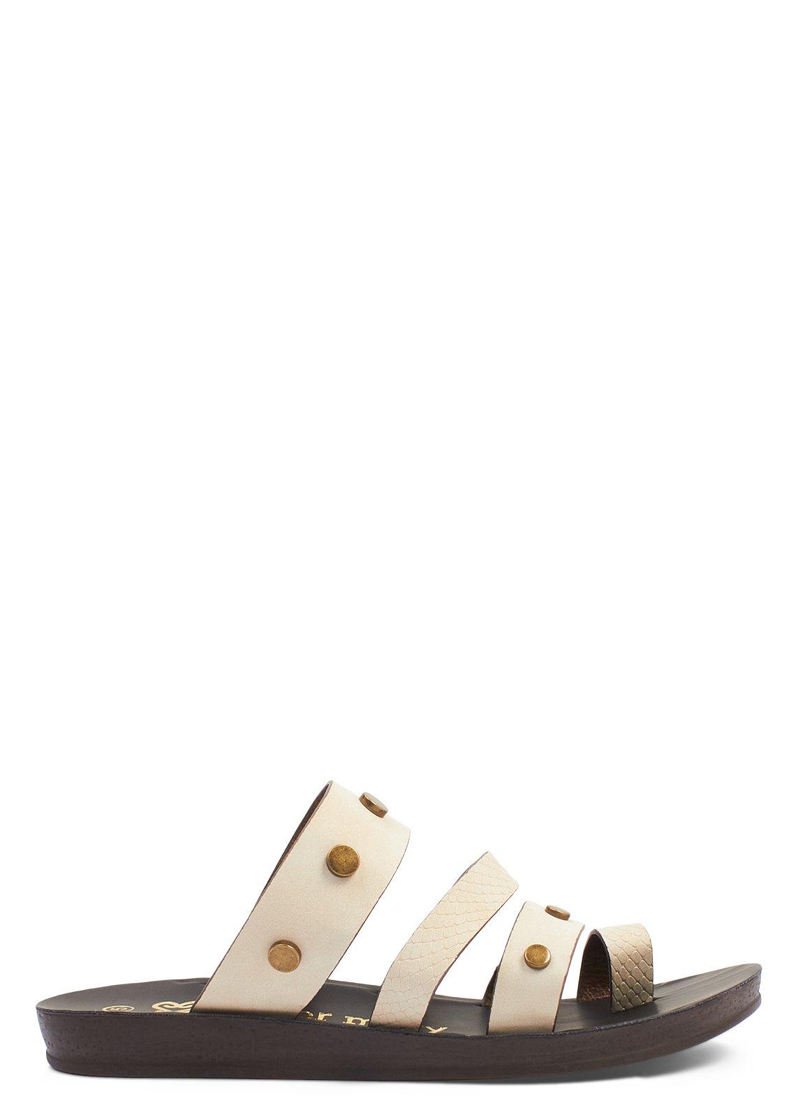 Beige Studded Toe Post Sandals (3255673) | Ginger Mary