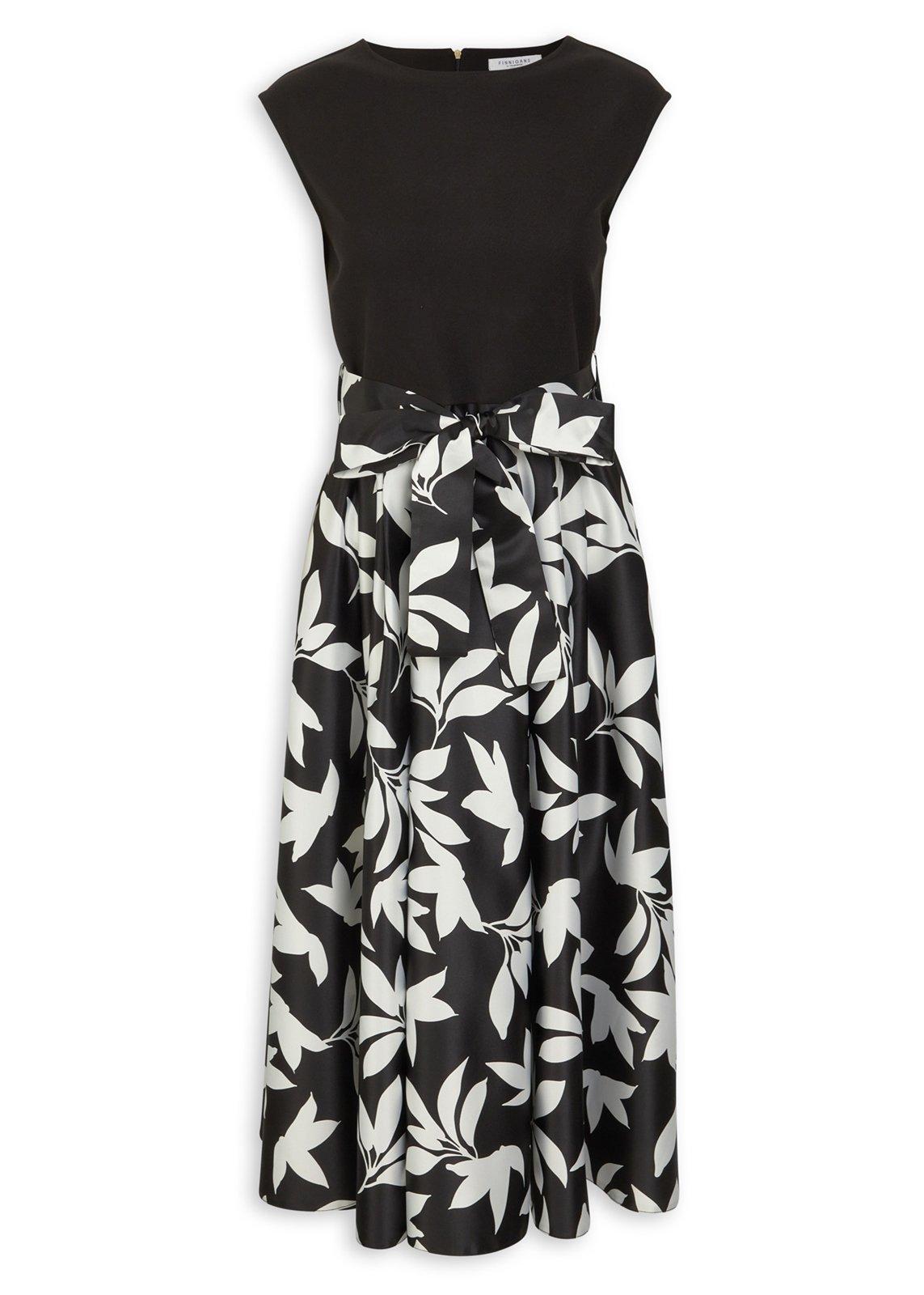 Black and White Leaf Print Maxi Dress (3255789) | Truworths